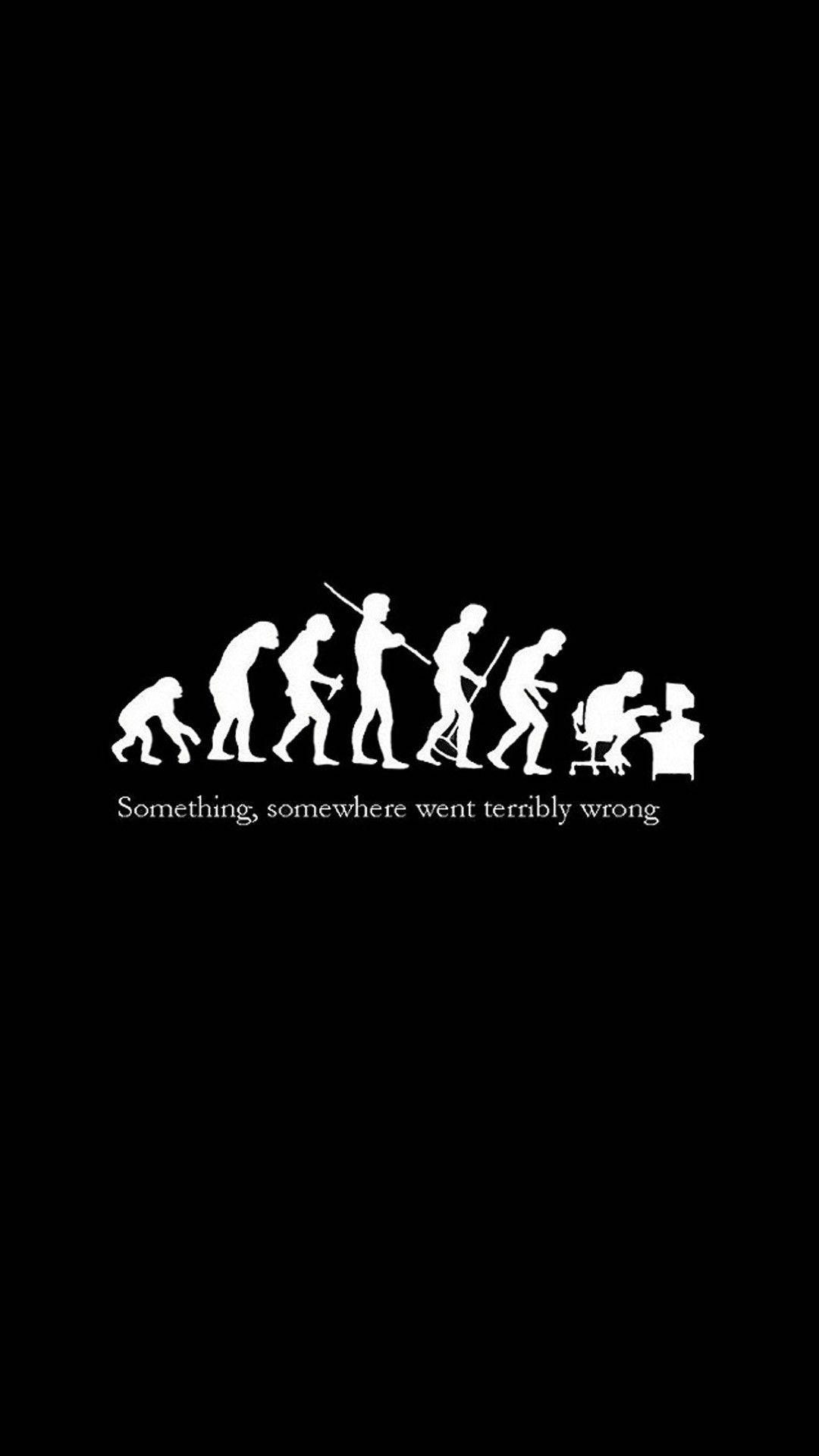 Download Theory Of Evolution Concept Black Phone Wallpaper