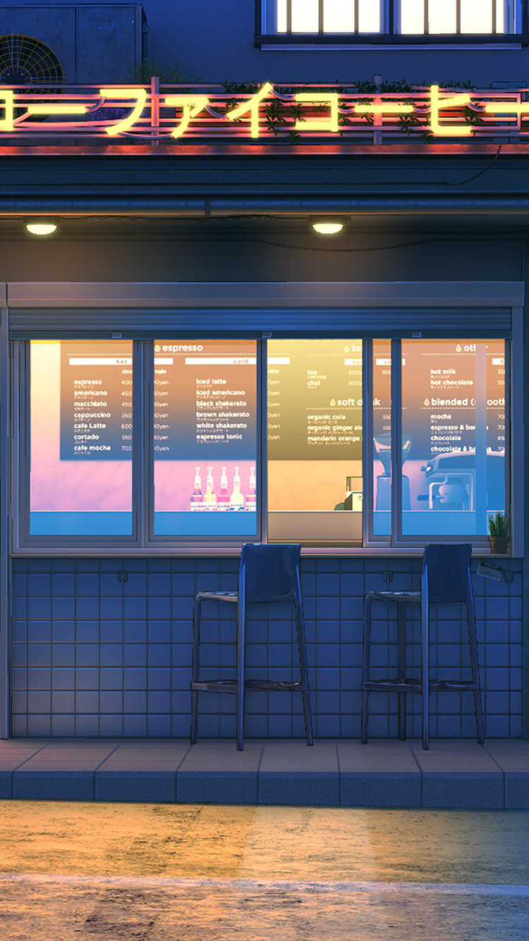 Art Lofi Cafe Drawing Paint Wallpaper