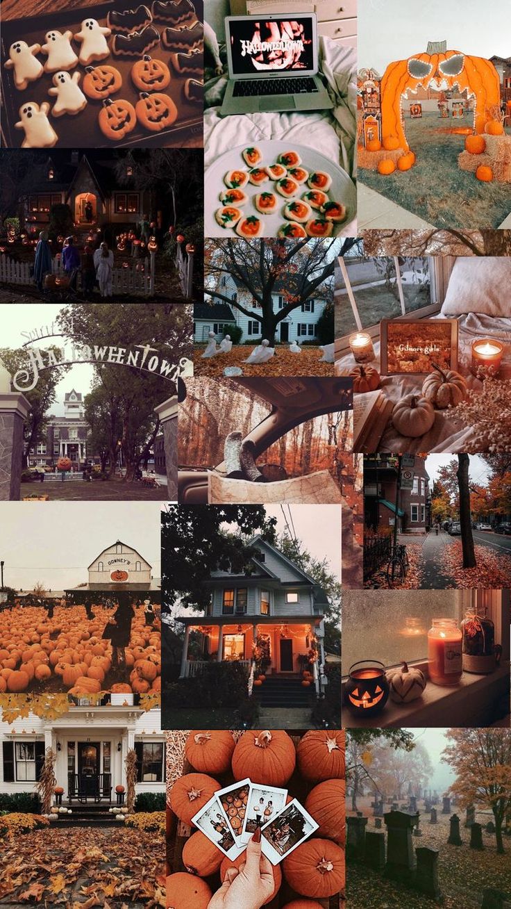 Autumn Collage Aesthetic Wallpaper, Fall Aesthetic