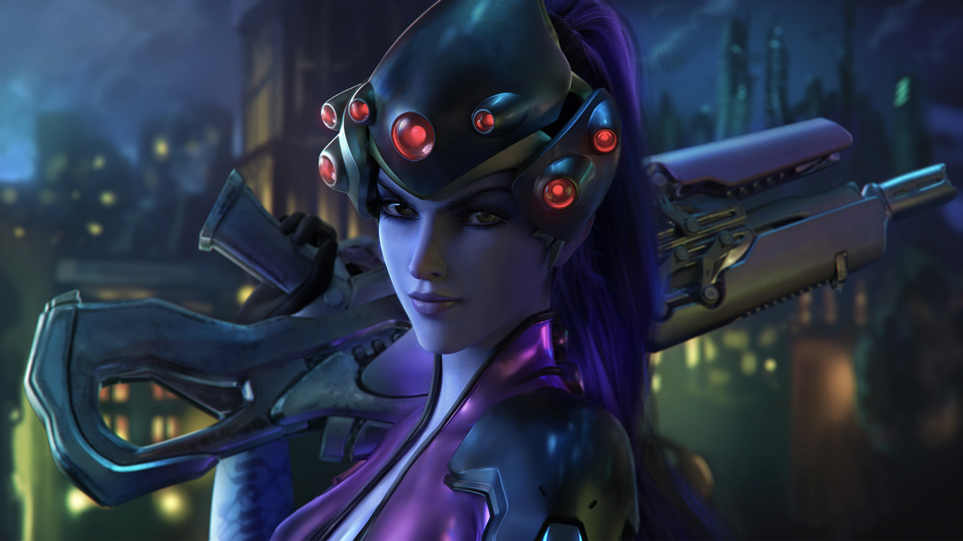 Download wallpaper 1366x768 widow maker
