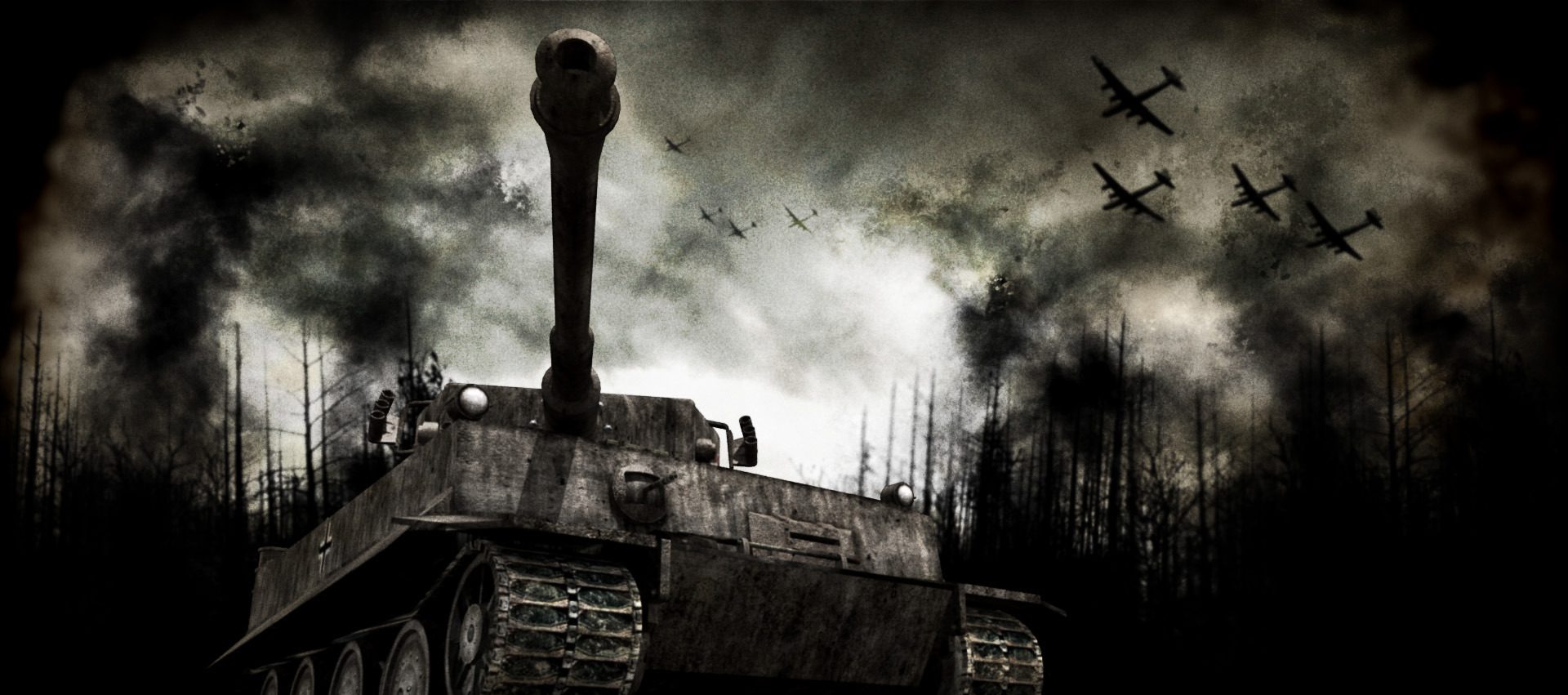 Cropped Tank Frigates Flying In The War