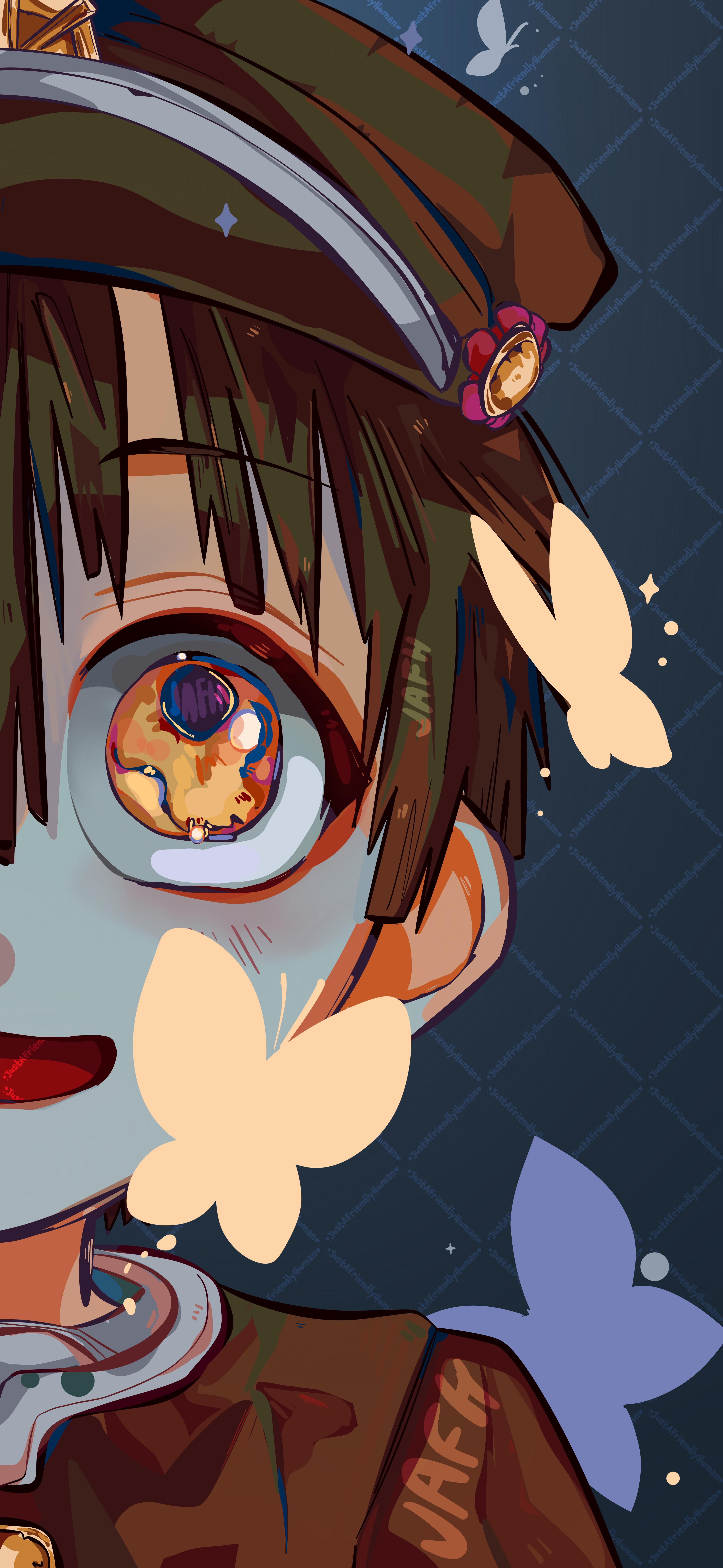 Drew some matching HanaNene phone wallpaper