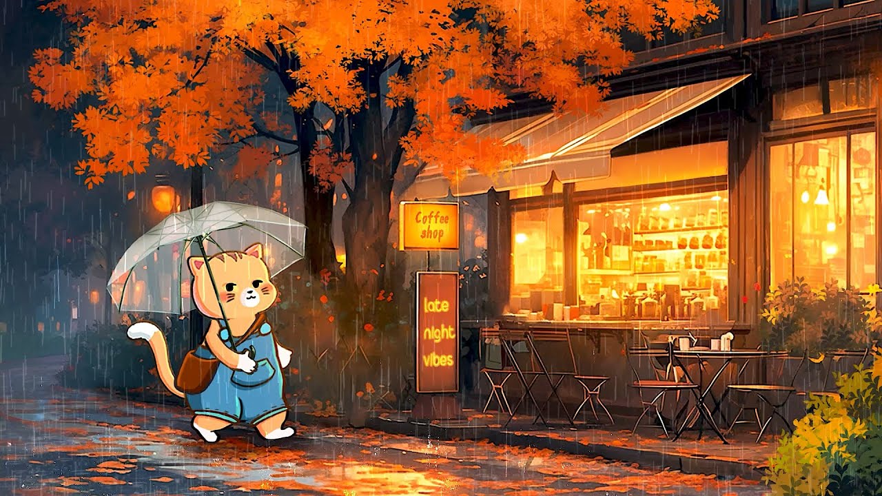 Cozy Autumn Rainy Night ☔ Fall Lofi