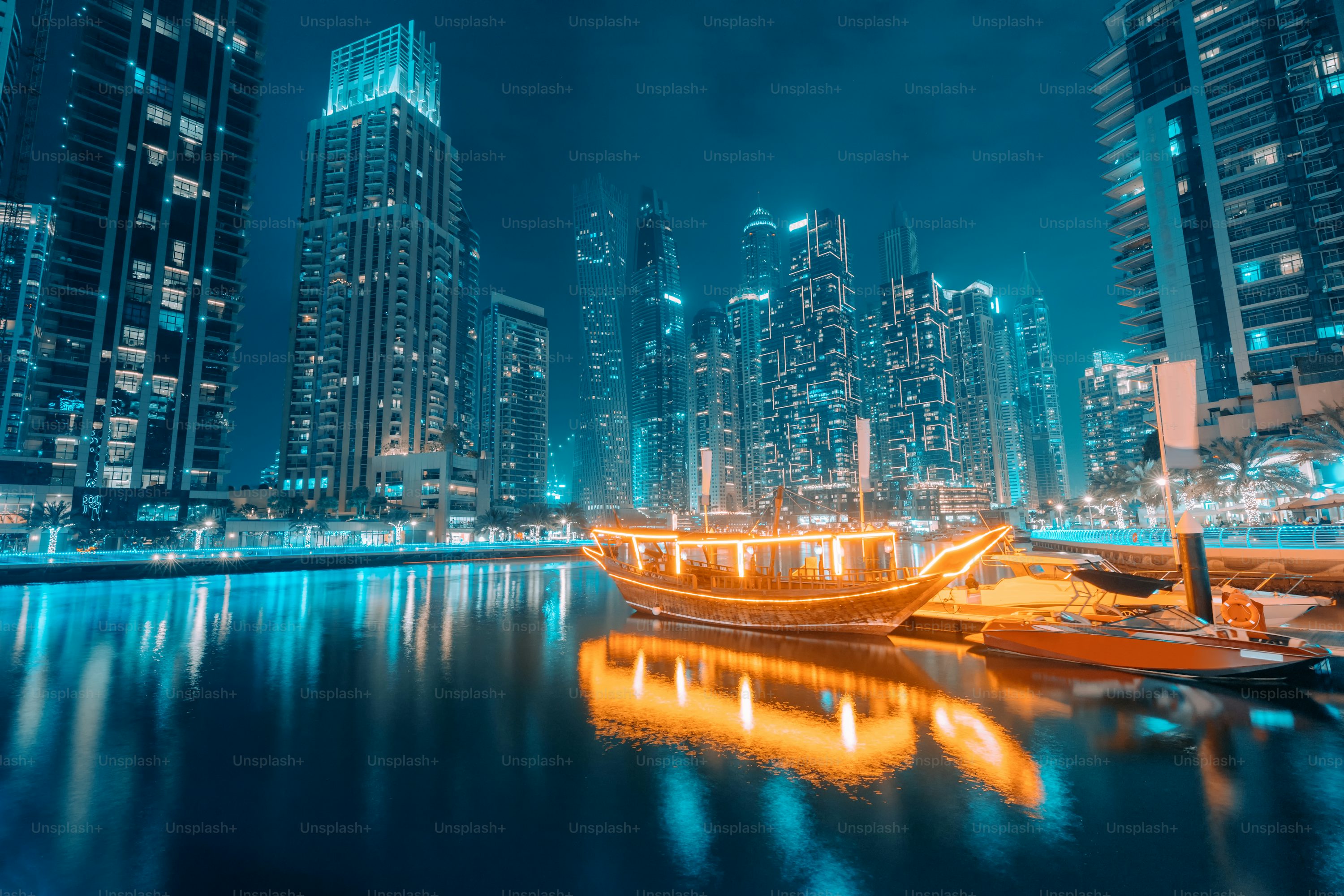 Dubai Night View Picture