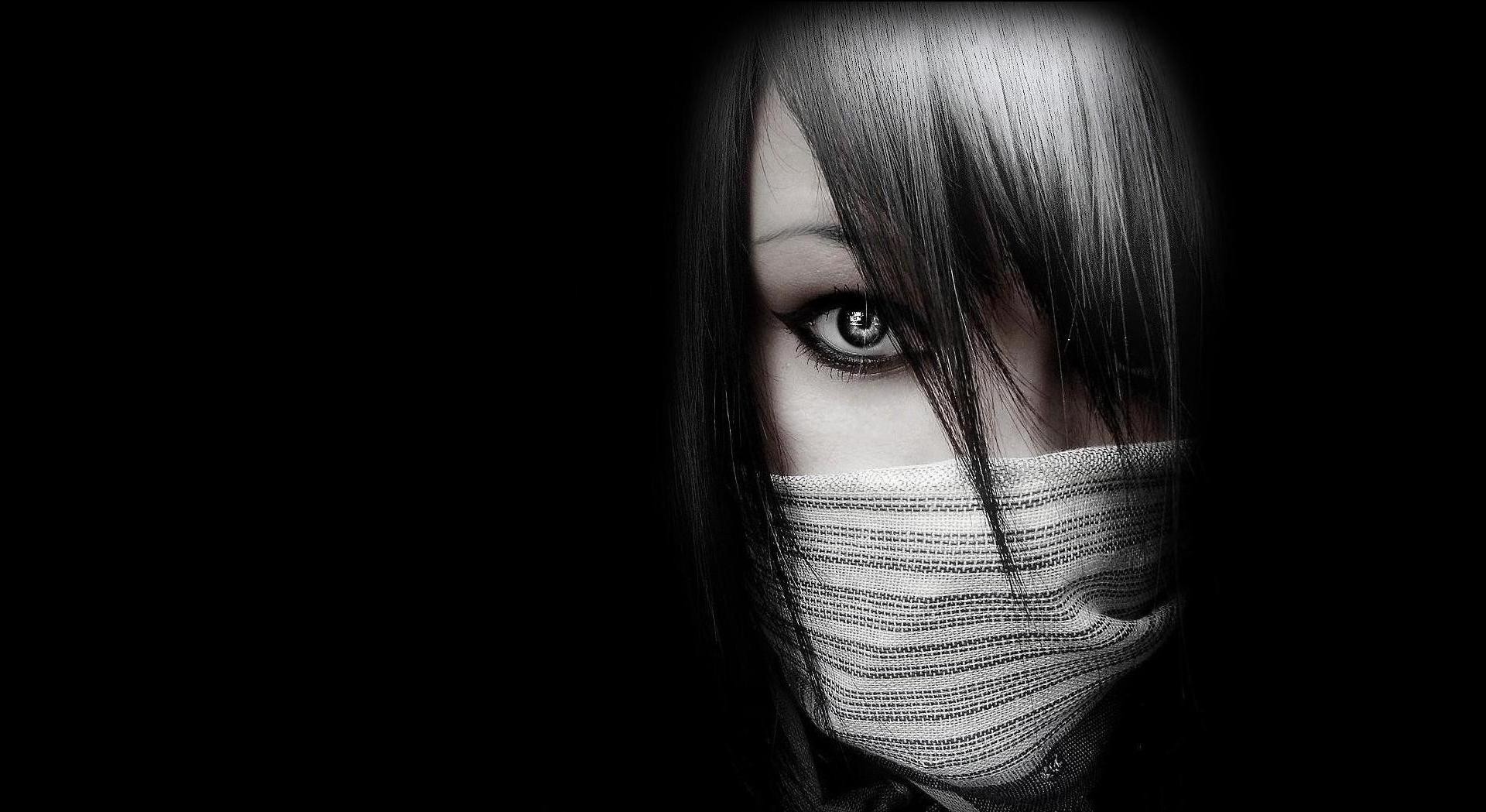 Wallpaper eyes, black, girl, emo