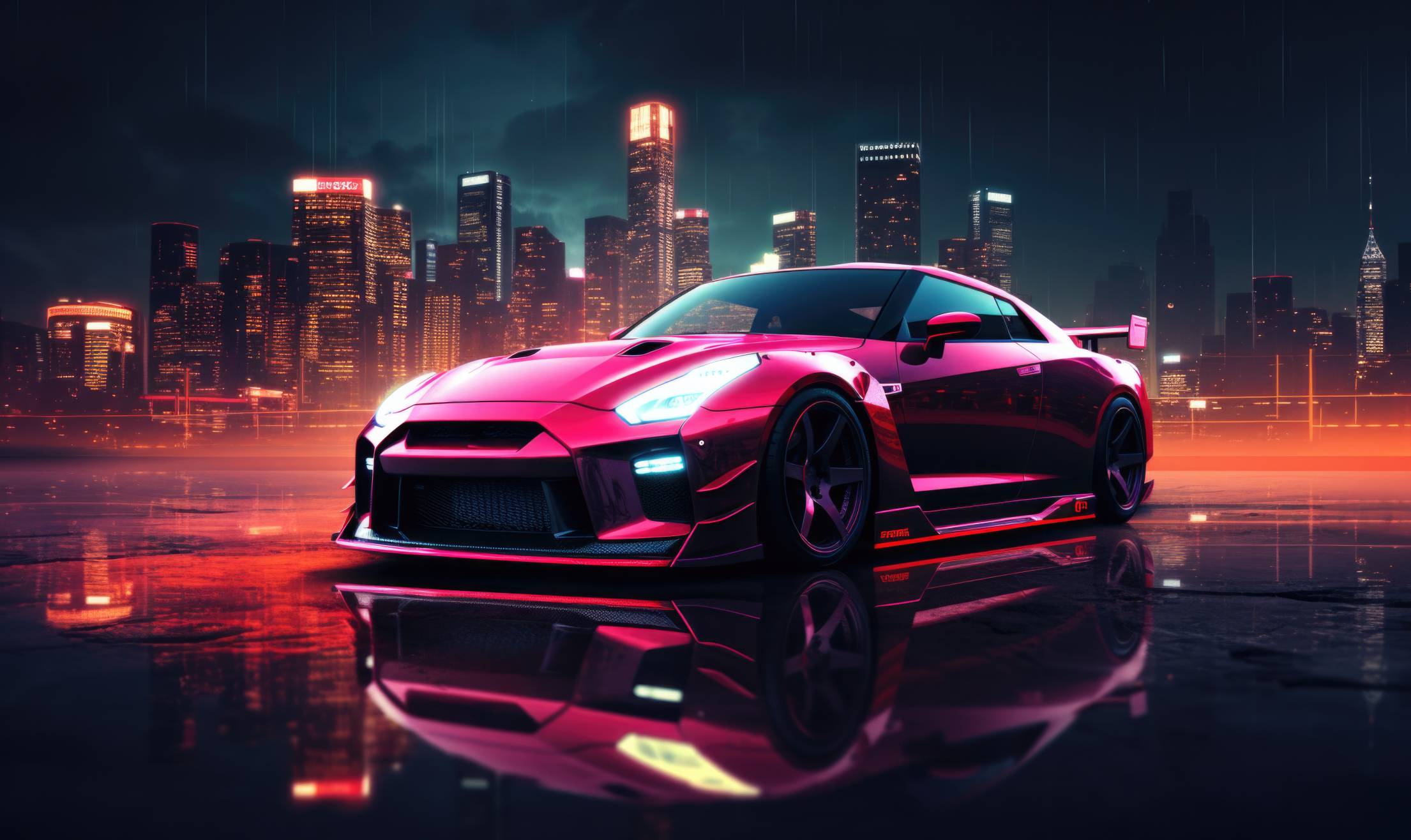 Nissan GT R Wallpaper In Dark Night