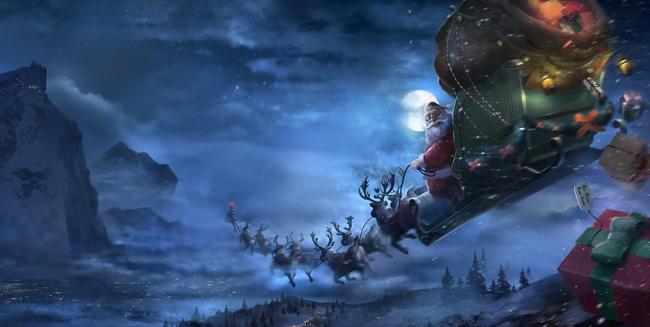 Download Sleigh Reindeer Santa Holiday