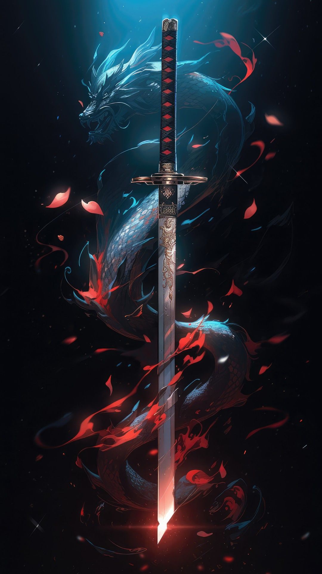 Katana dragon wallpaper