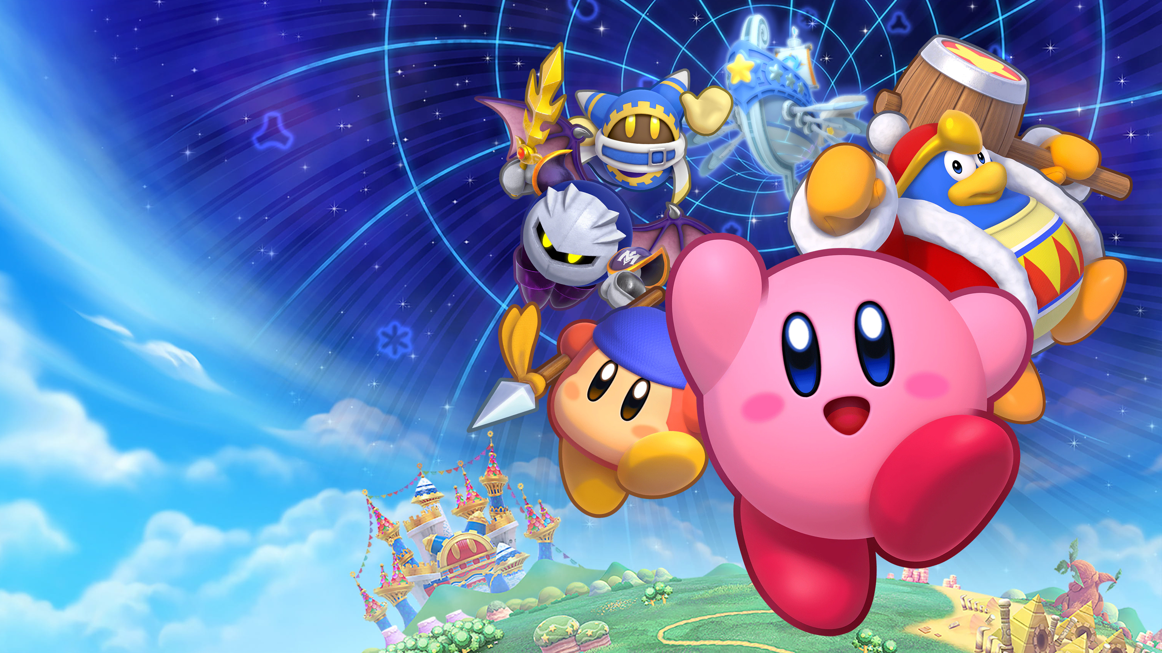 Kirby's Return to Dream Land Deluxe Wallpaper with Monocle