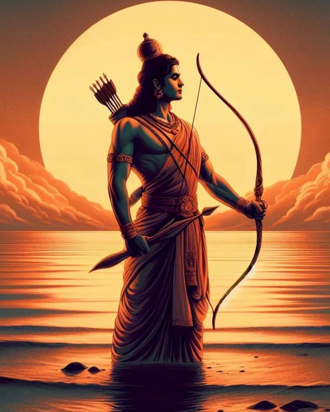 pic of prabhu and write Jai Shri Ram