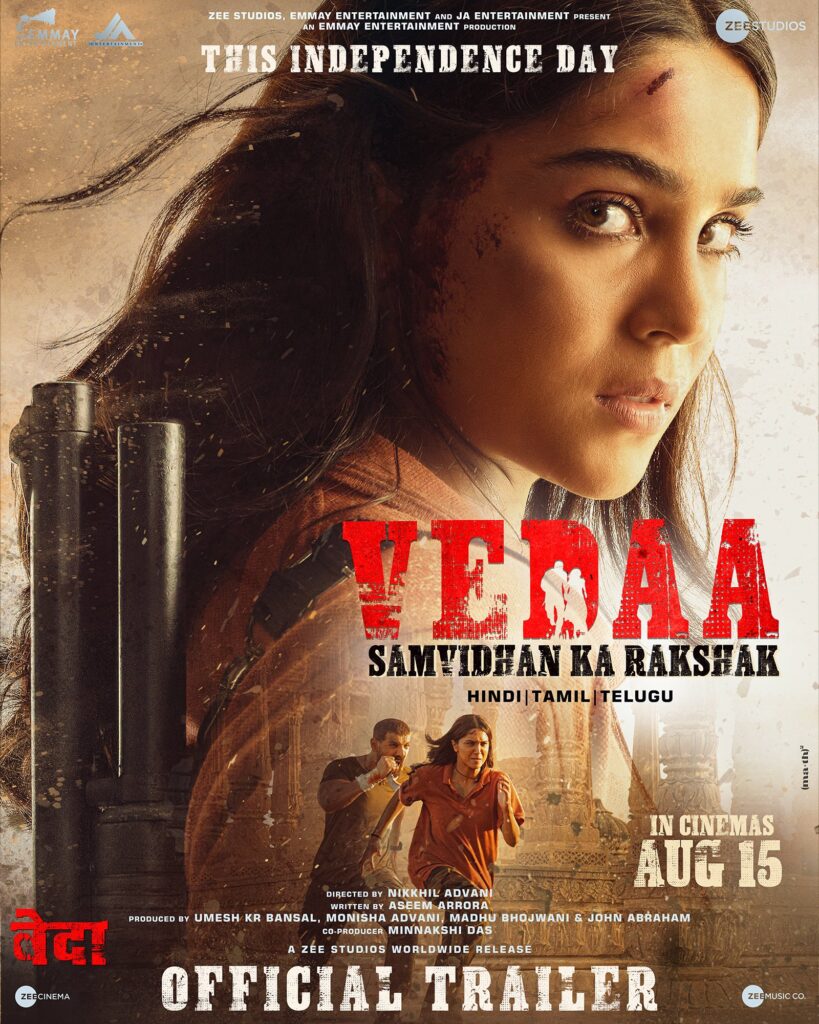 Vedaa Telugu Trailer, Cast and Crew