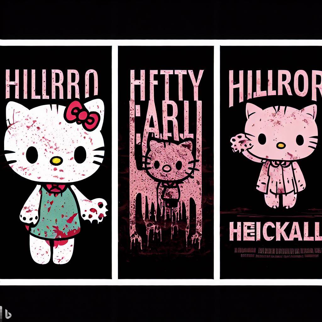 Hello kitty horror posters