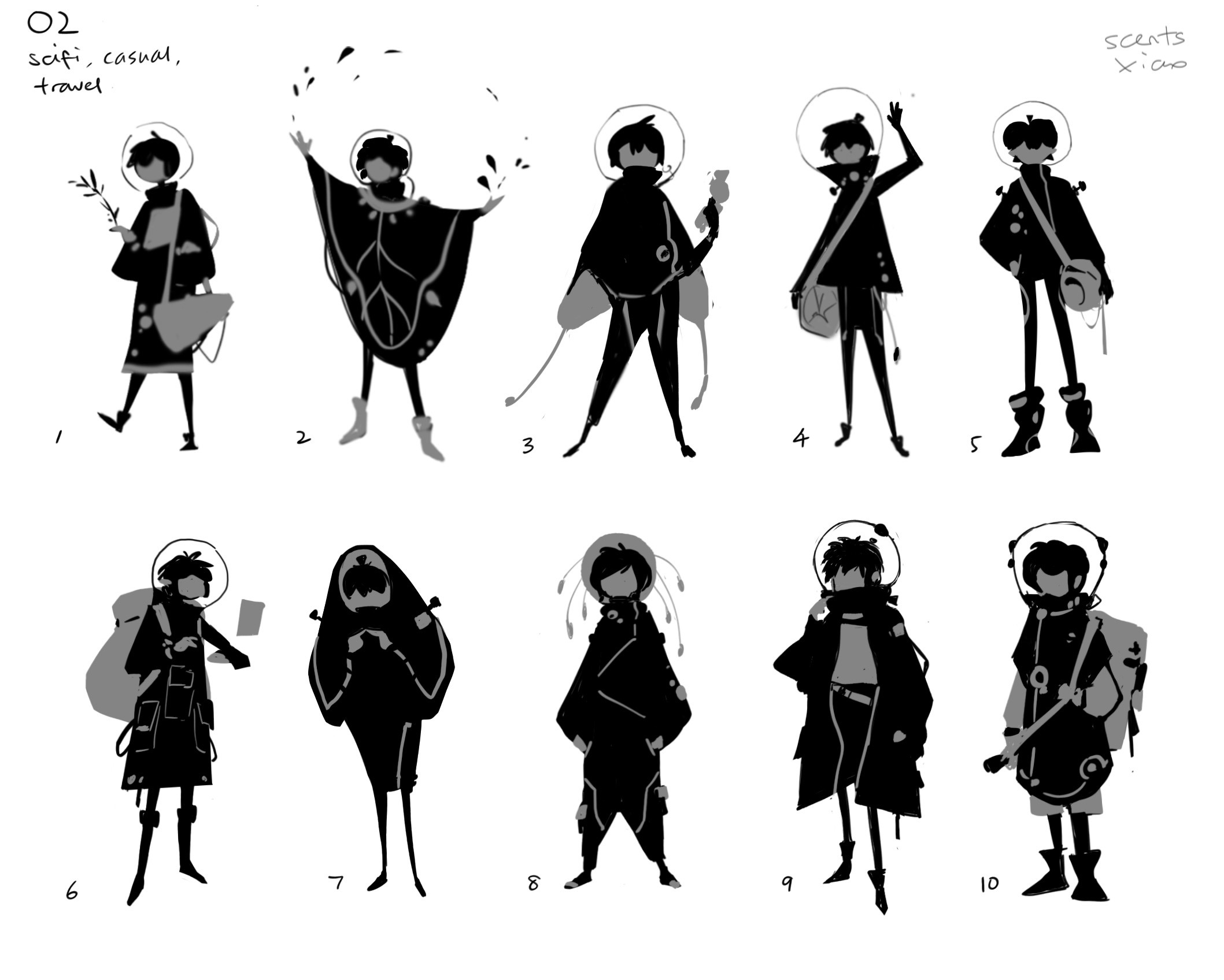 Scents character sketches