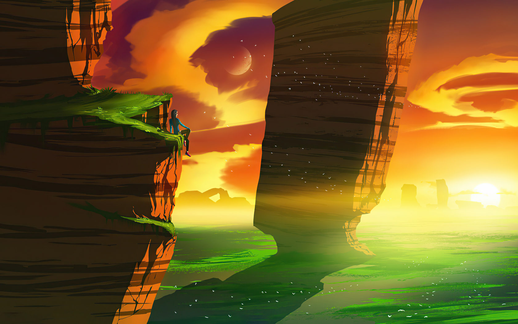 Sunset Chill 5k Wallpaper