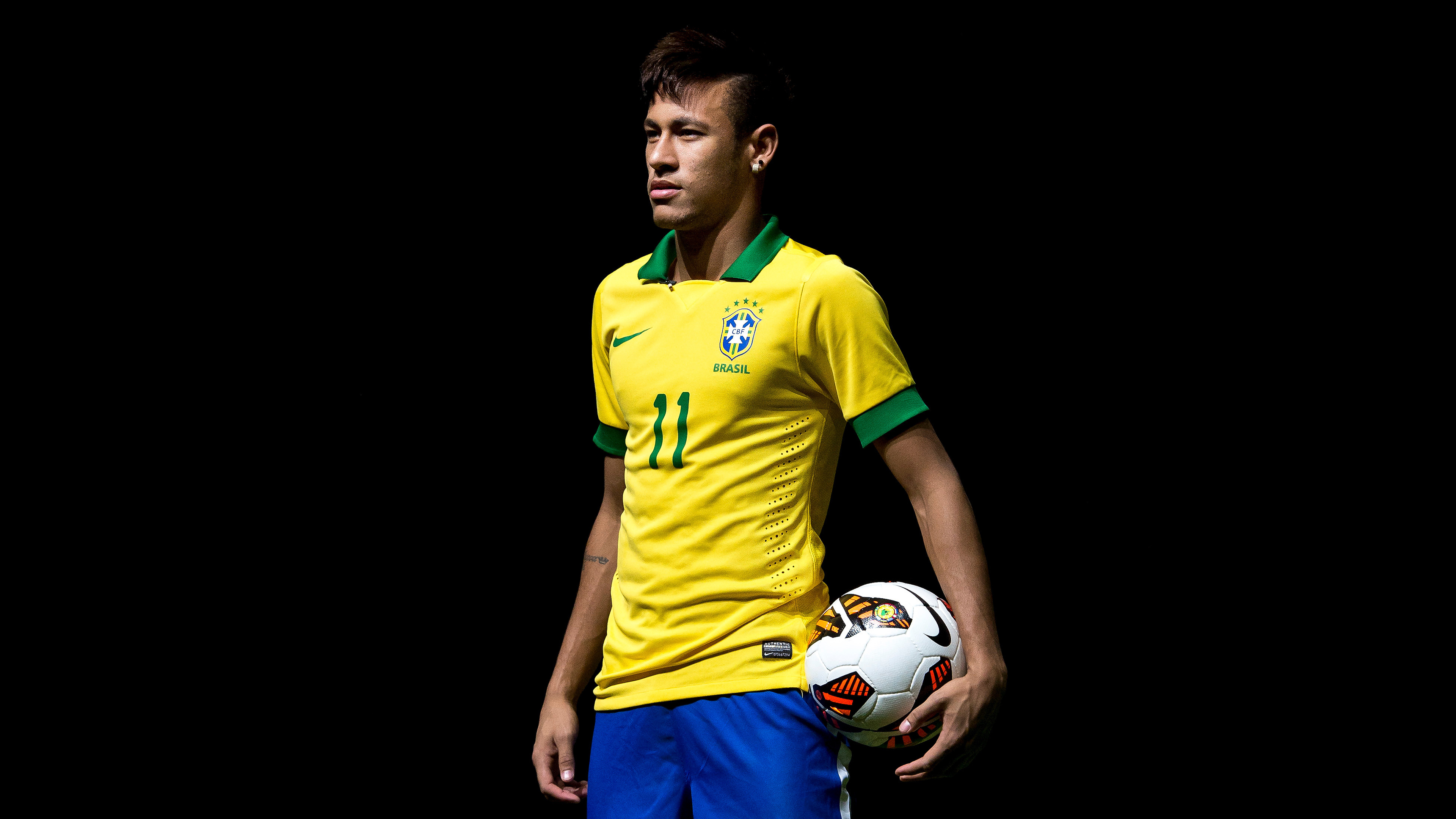 Neymar Jr Wallpaper 4K, Black background