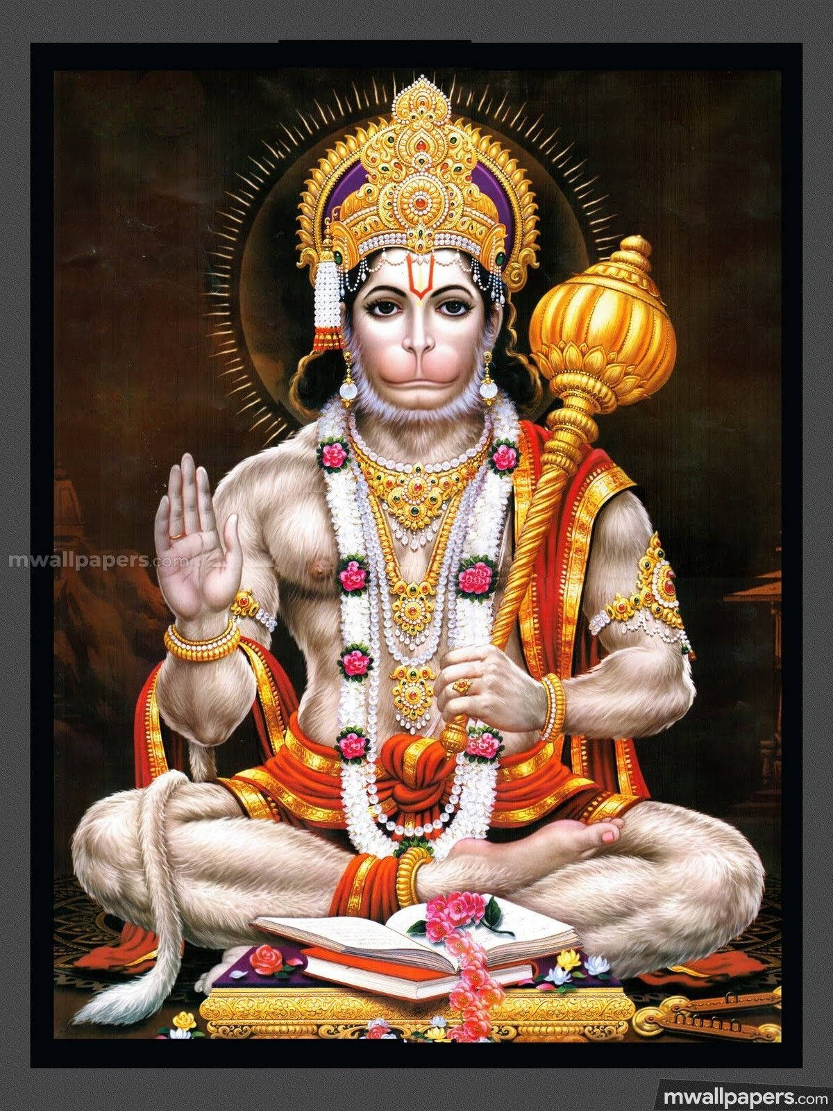 Hanuman Ji HD Sitting Wallpaper