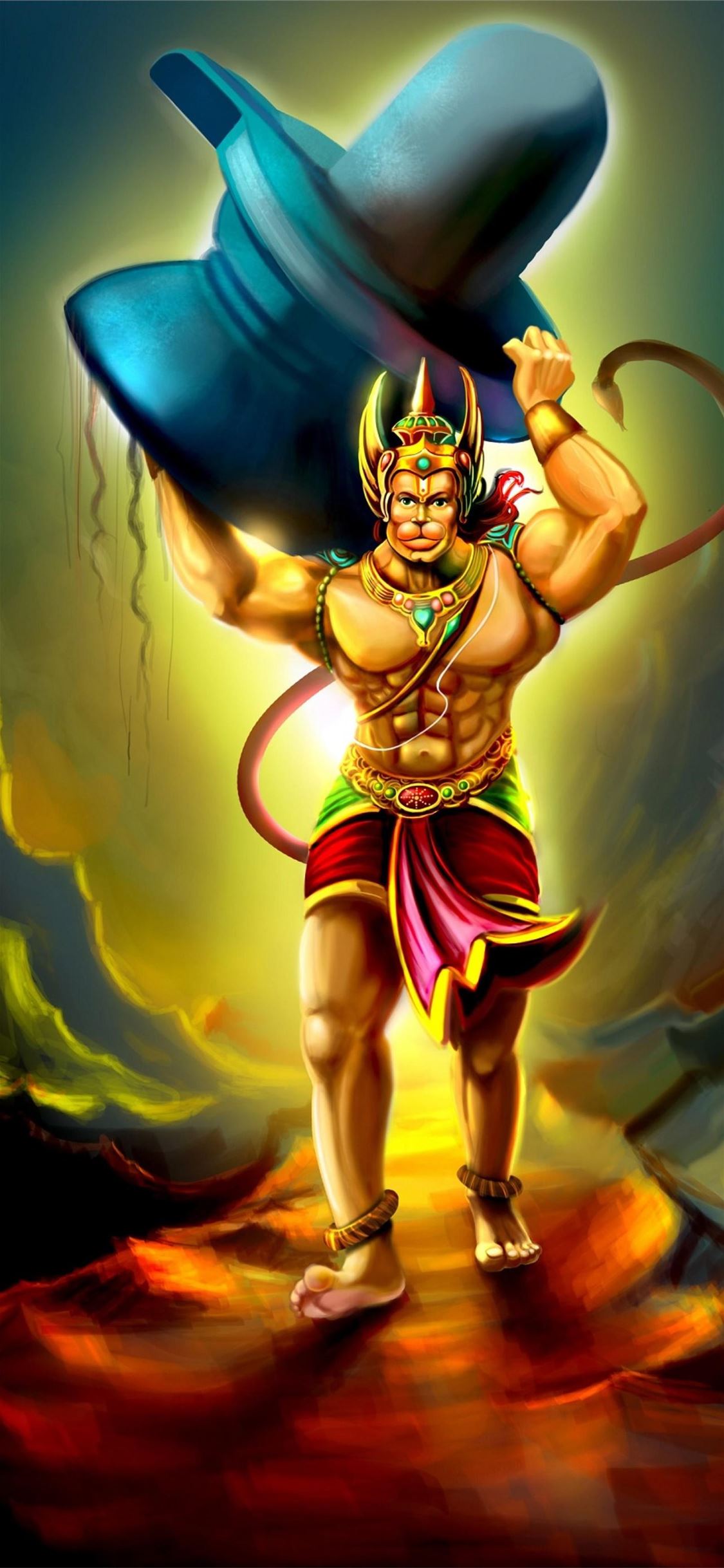 Hanuman 4k Cave iPhone Wallpaper Free