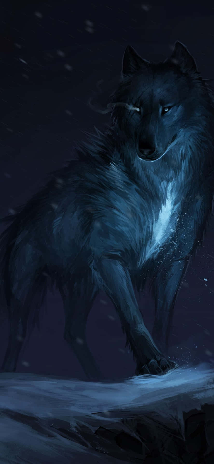 Black Cartoon Fox Wallpaper
