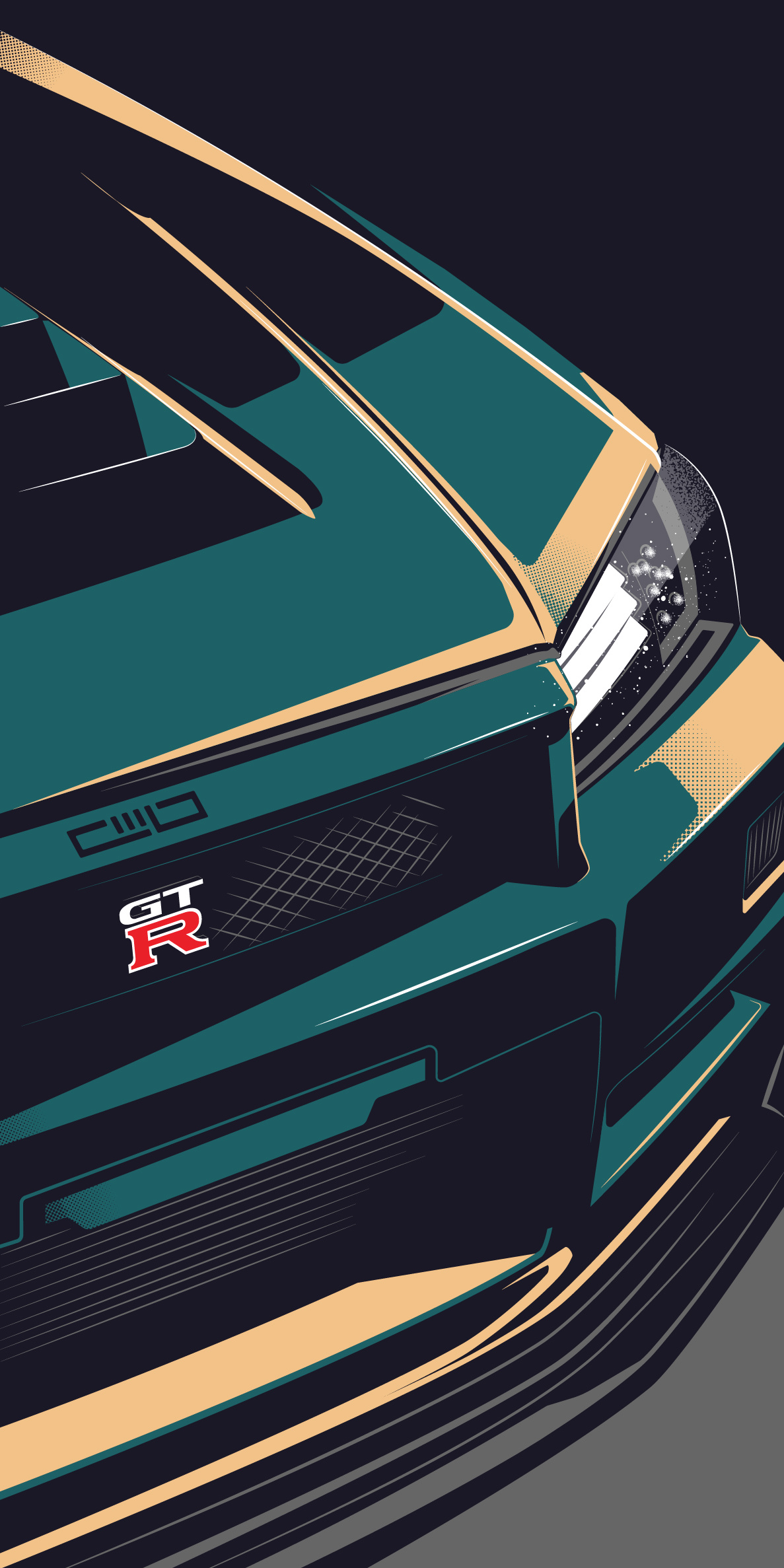 Nissan Skyline GTR R34 illustration art