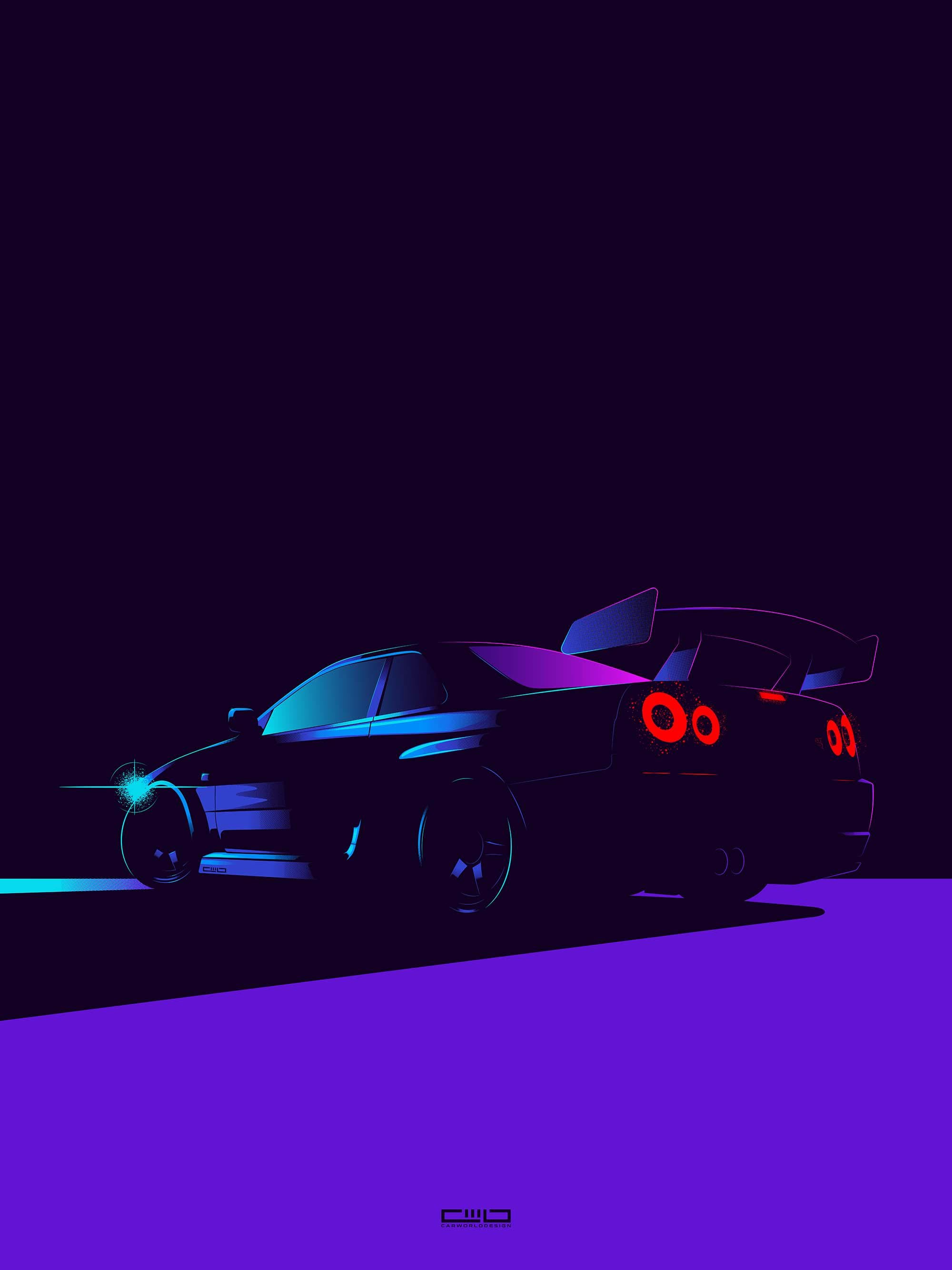 GTR R34 vector art