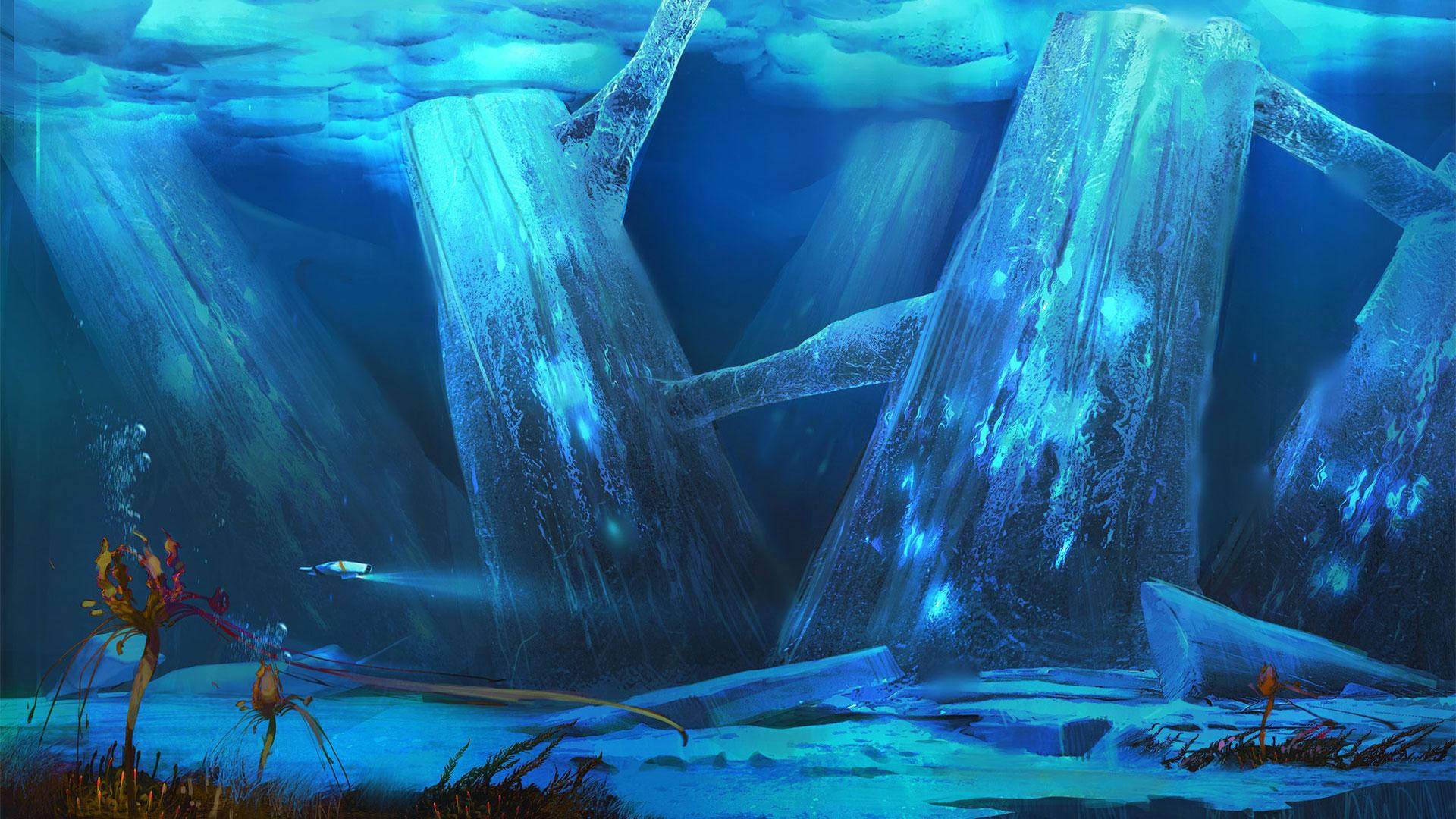 icy depths of Subnautica Wallpaper