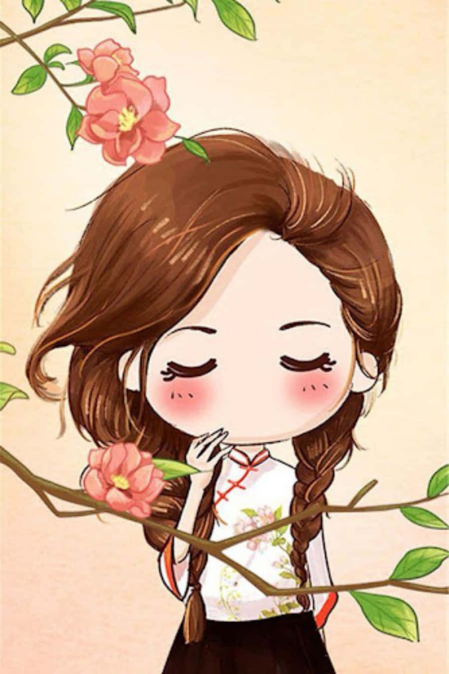 Anime Girl Tree Branch Picture