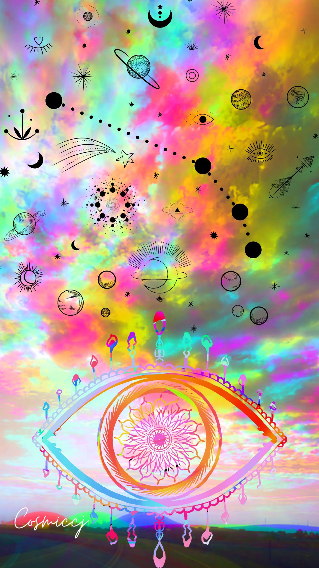 Bright Eye Digital Wallpaper