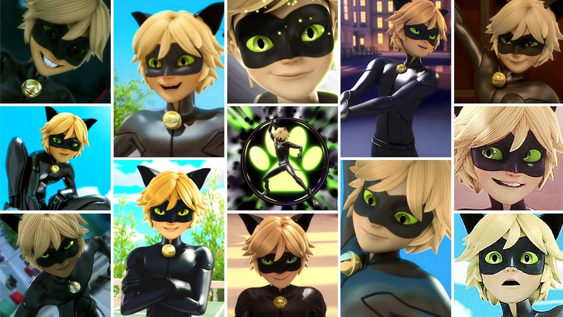 Download Cat Noir Collage Wallpaper