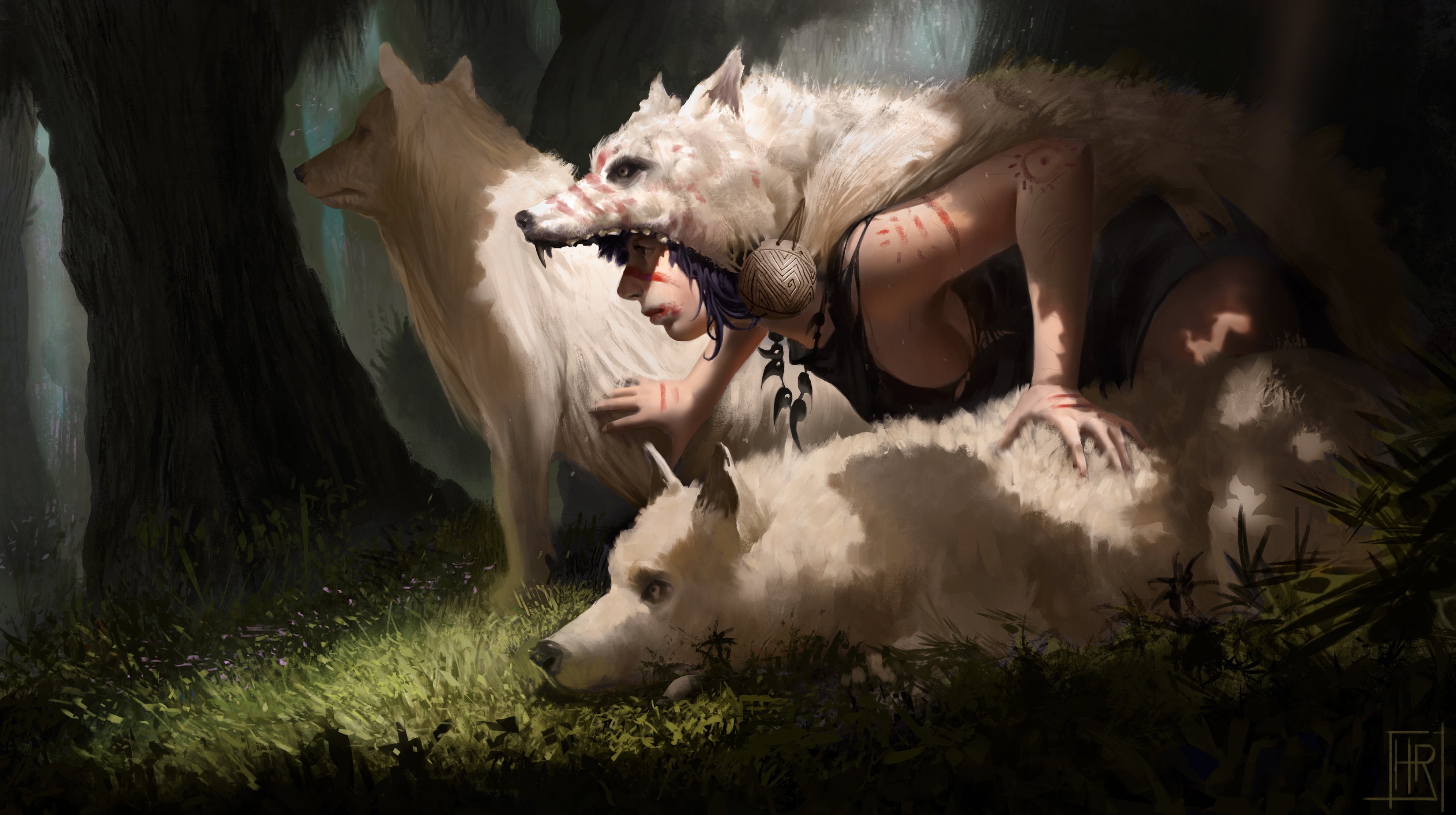 Princess Mononoke's wolves