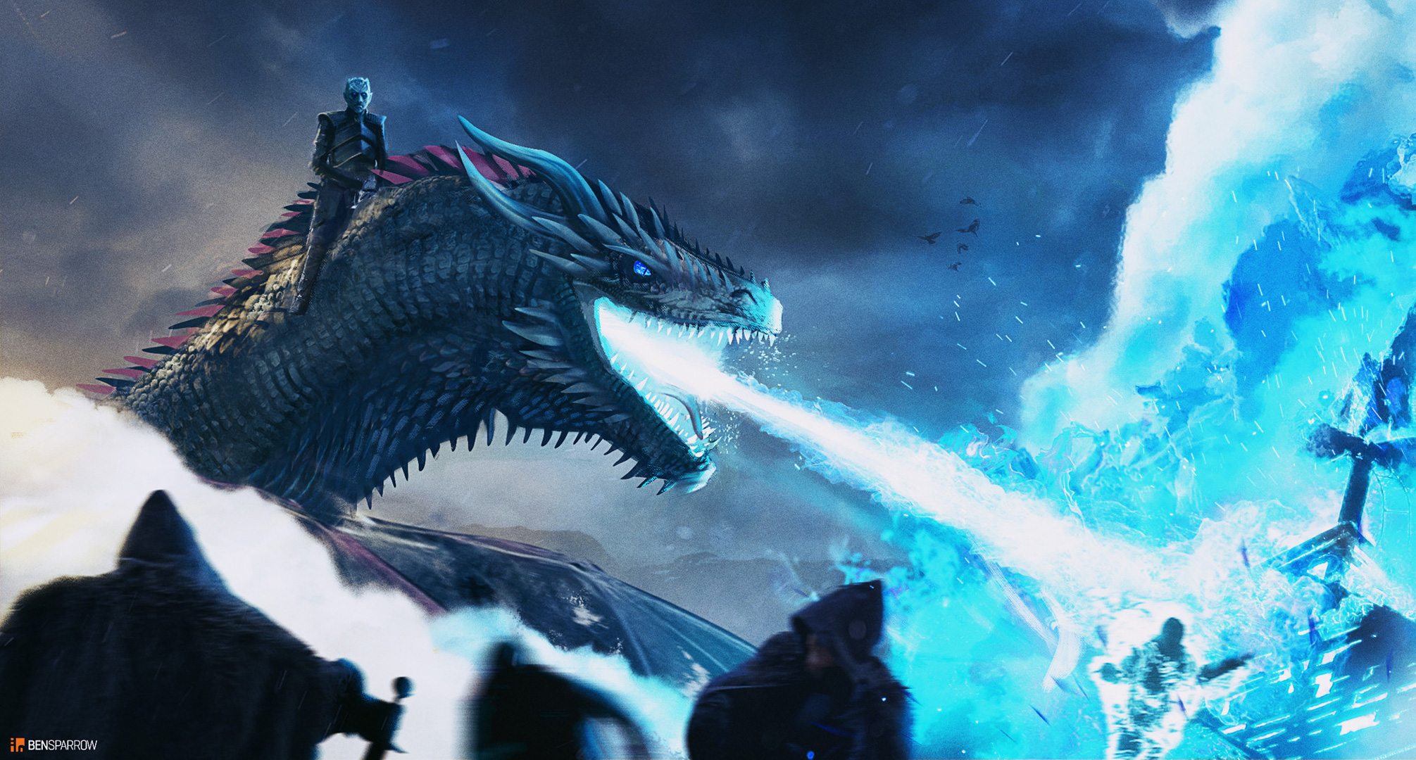 Dragon Breaching The Wall Wallpaper, HD