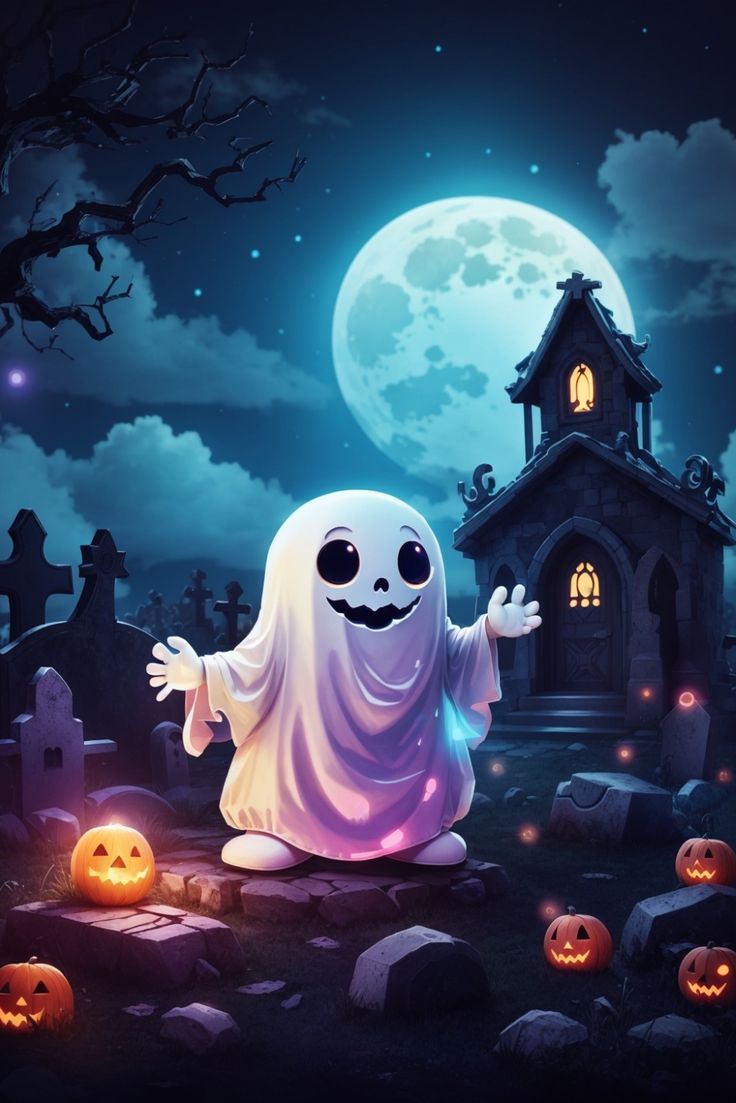 Spooky Cute Halloween Ghost