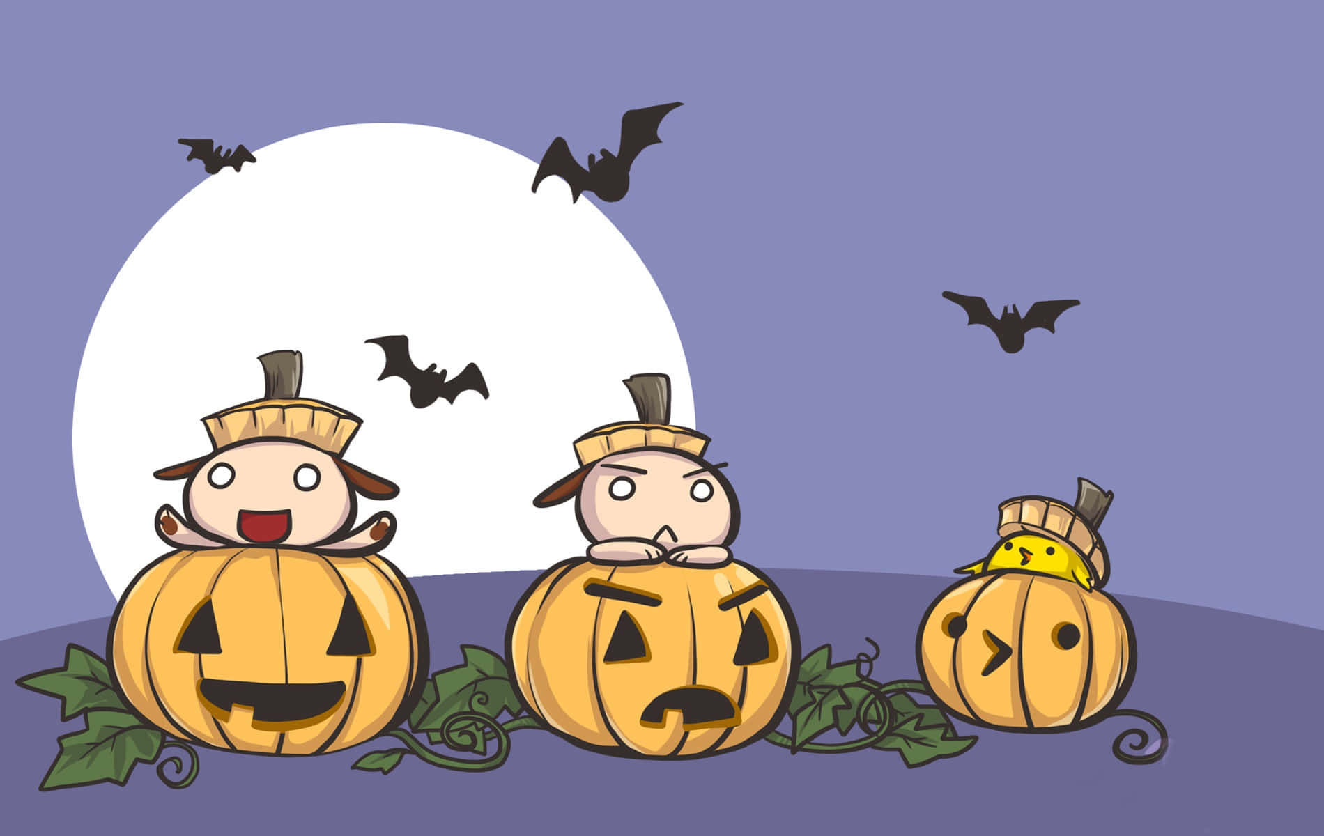 Download Halloween Cute Anime Kids