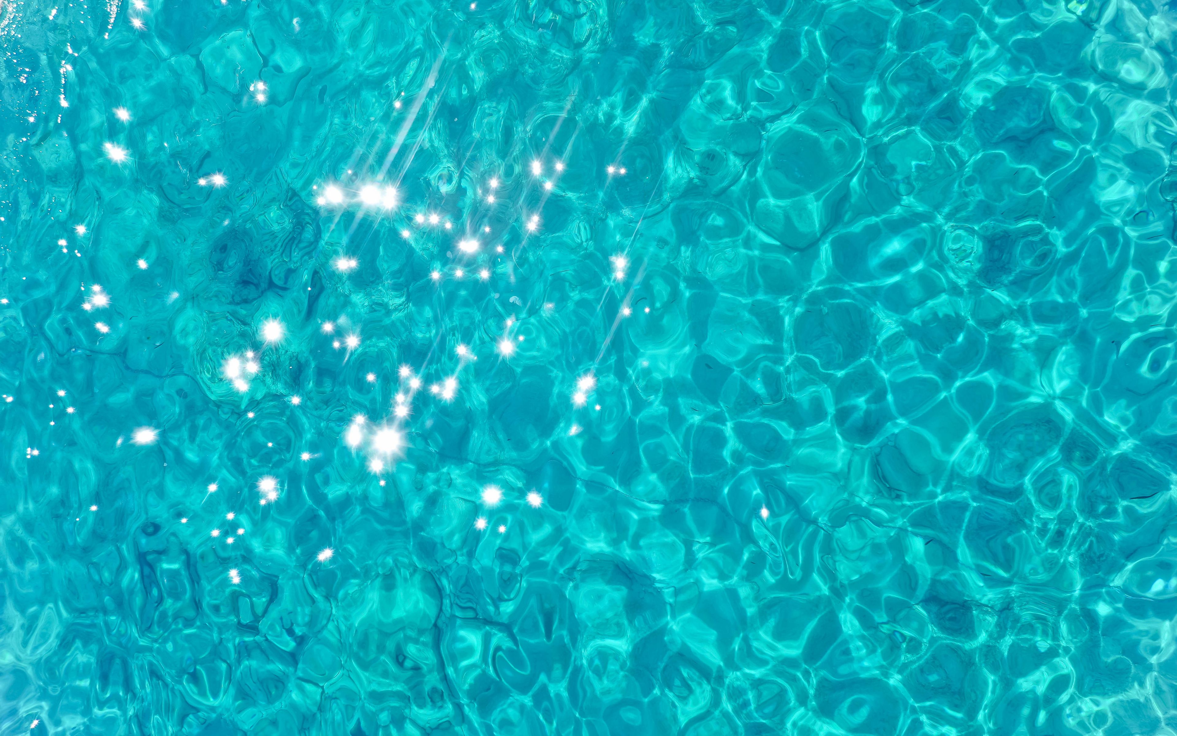Download wallpaper 3840x2400 water, glare, waves, wavy, pool 4k ultra HD 16:10 HD background