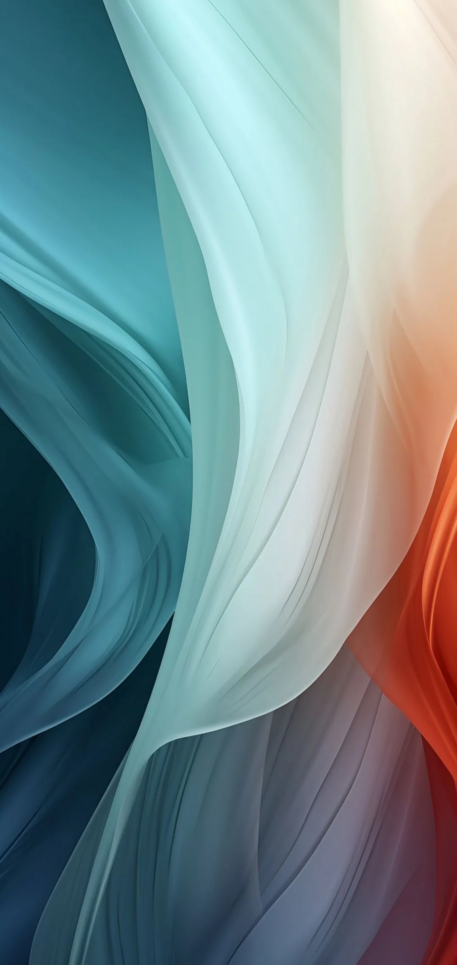 Abstract Wavy Colors Orange Blue