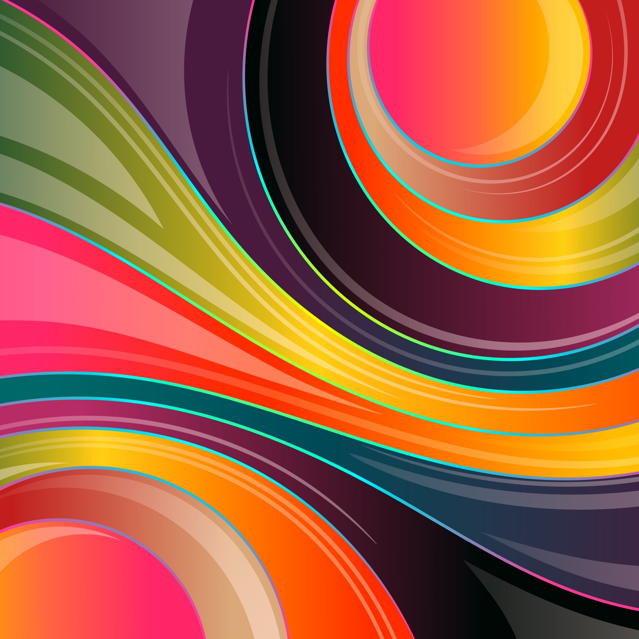 Colorful background Wallpaper 4K, Waves