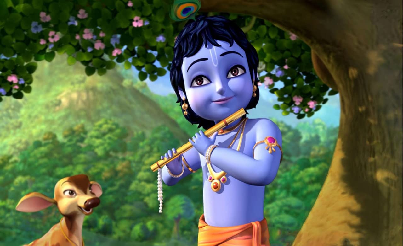 Little Krishna HD 3D Wallpaper
