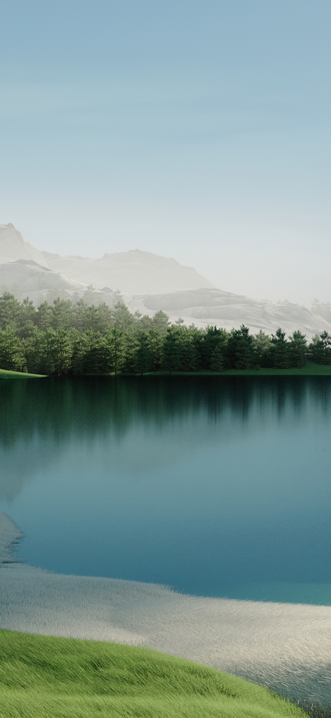 Landscape Wallpaper 4K, Windows 11, Lake, Forest, Daytime