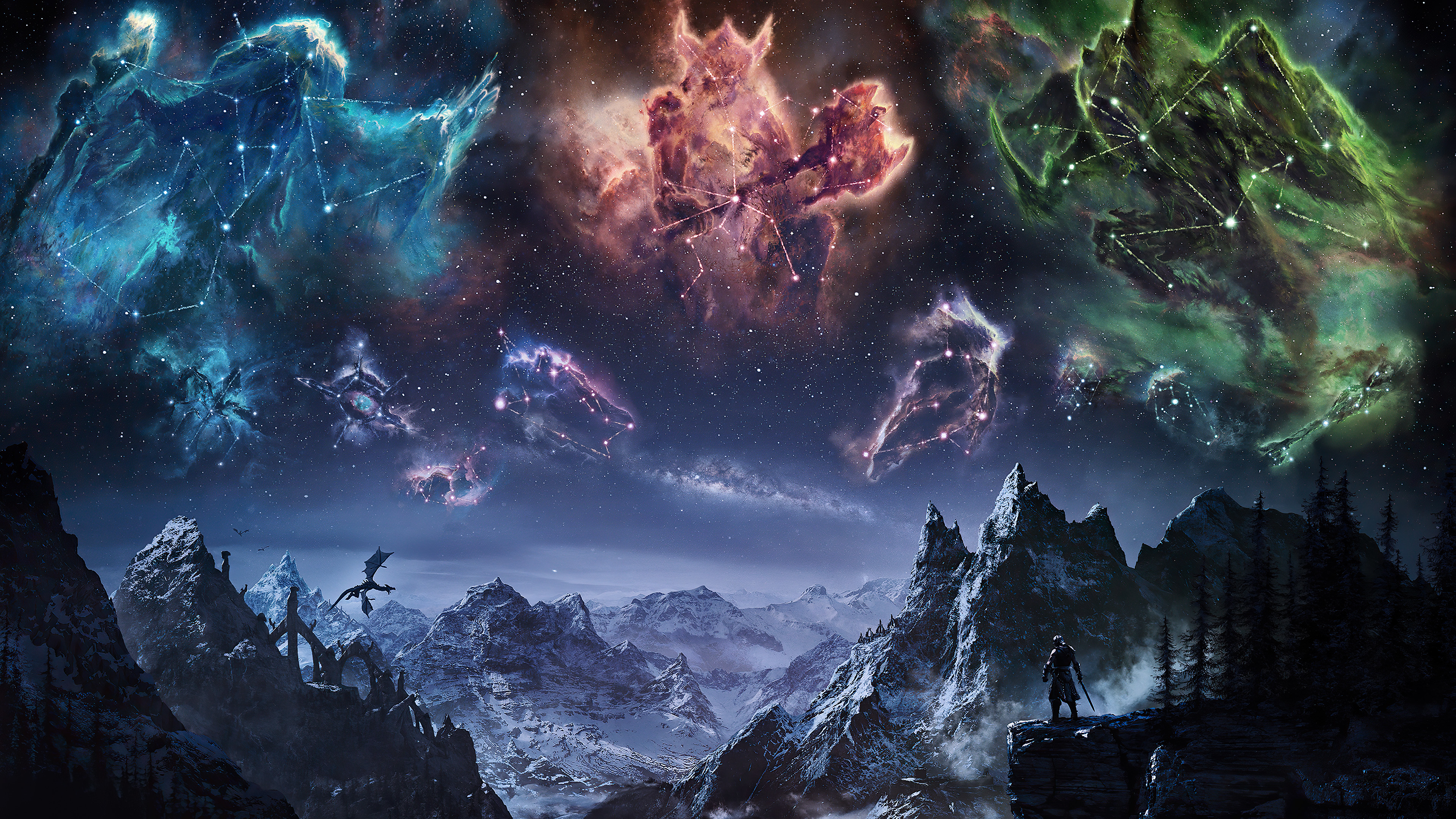 Night Constellation 4k Ultra HD Wallpaper