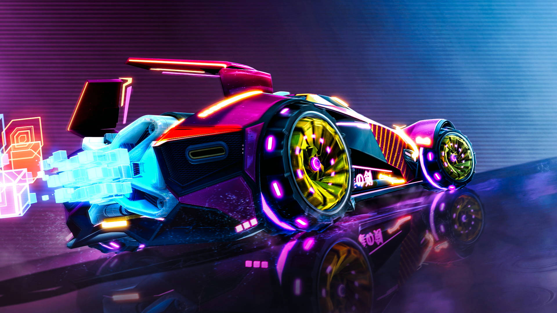 Download Rocket League HD Neon Car Wallpaper