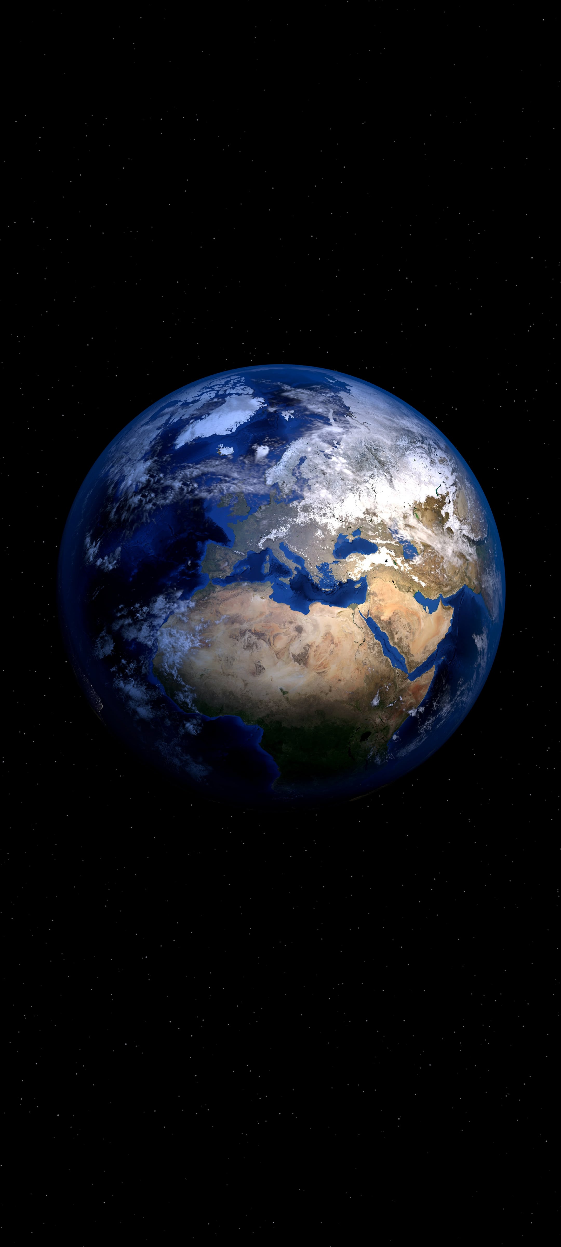 Satellite view of earth AMOLED