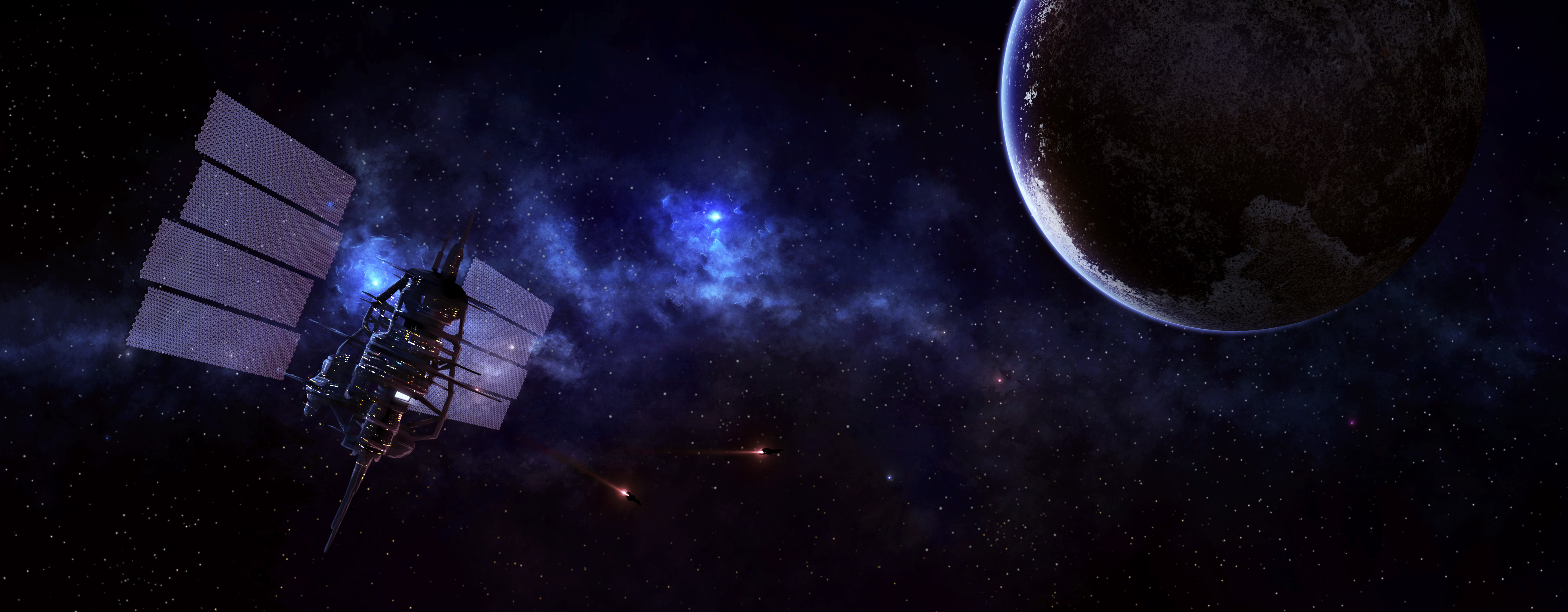 Sci Fi Space Station 4k Ultra HD Wallpaper