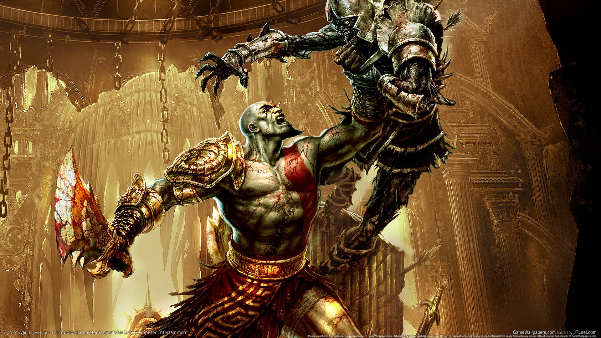 Epic God Of War III HD Wallpaper: Unleash the Rage