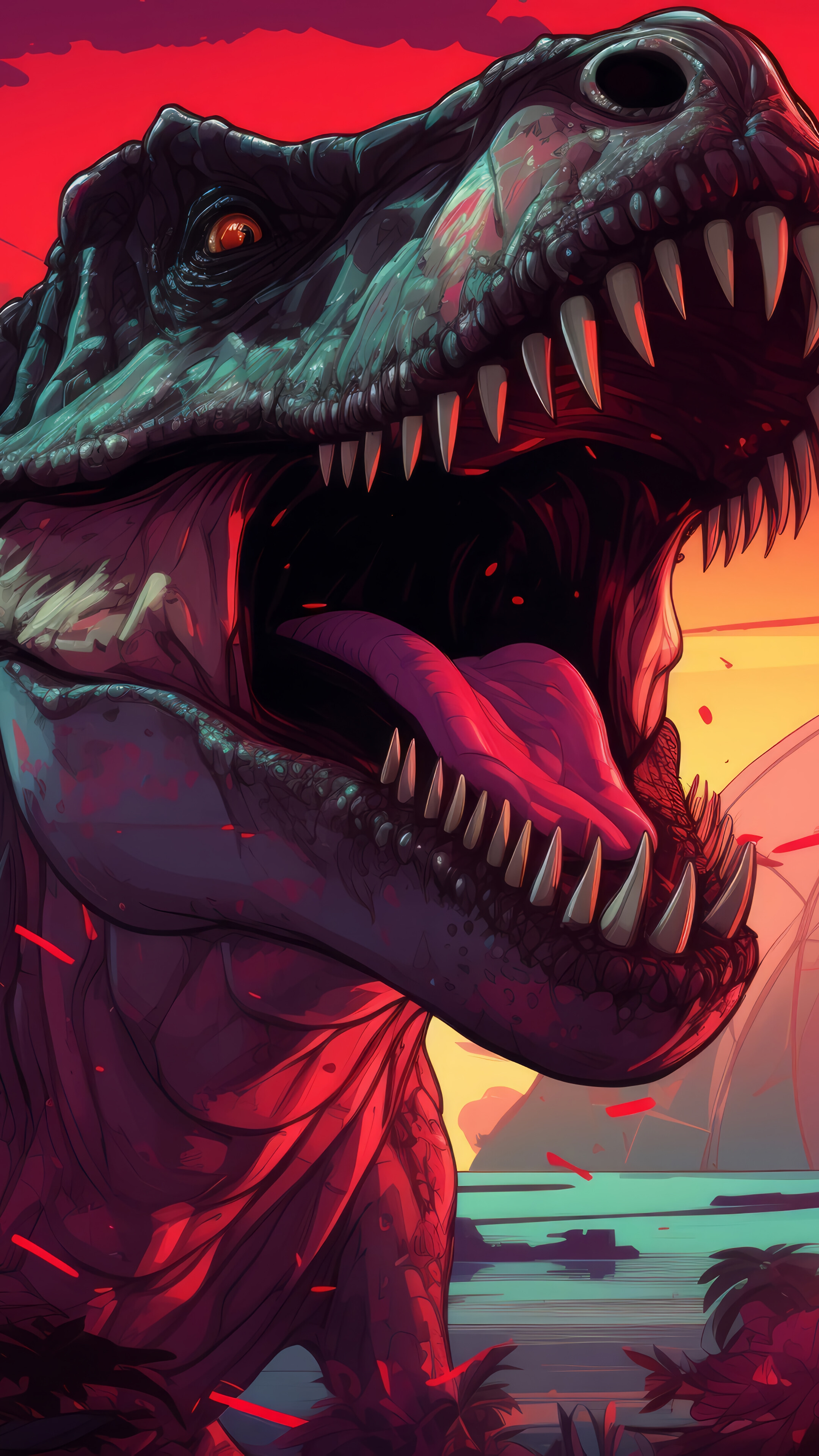 Dinosaur 4K Wallpaper iPhone HD Phone