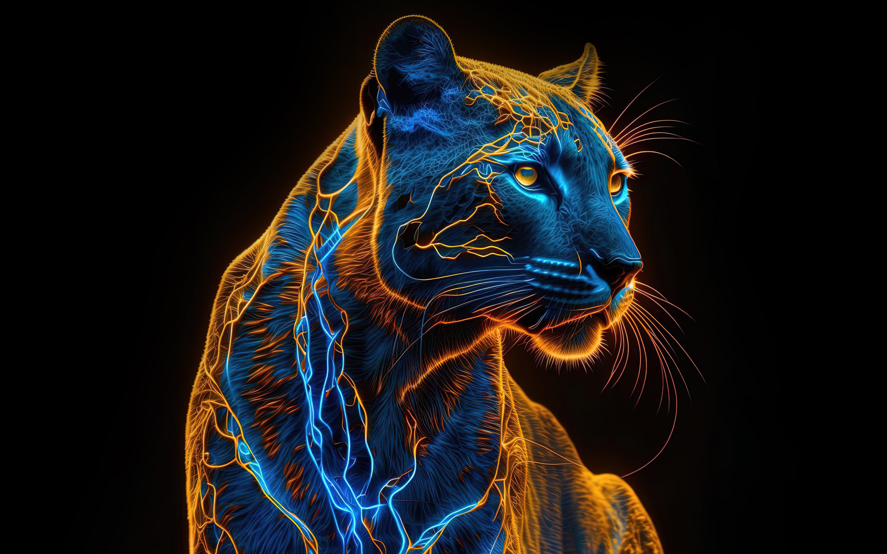 Black Panther Wallpaper 4K, AI art