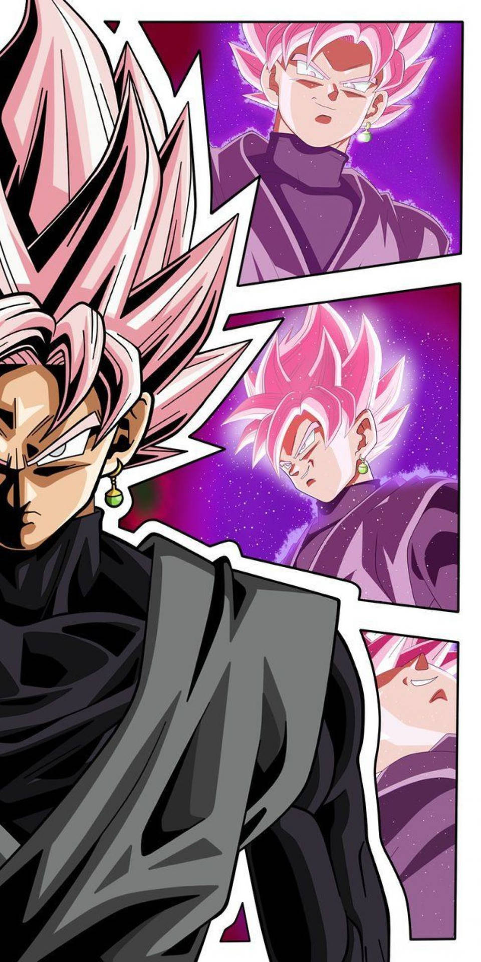 Goku Black iPhone Comic Art Wallpaper