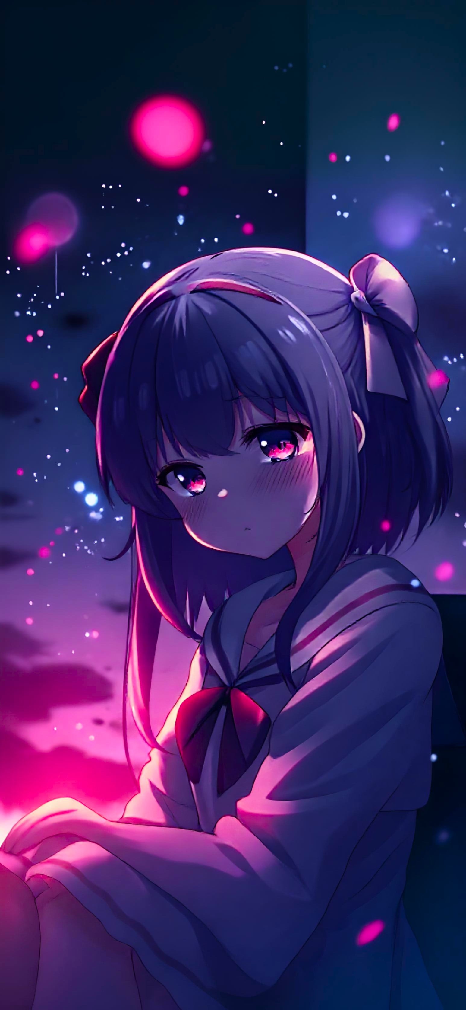 iPhone 16 Wallpaper Purple Girly 4k