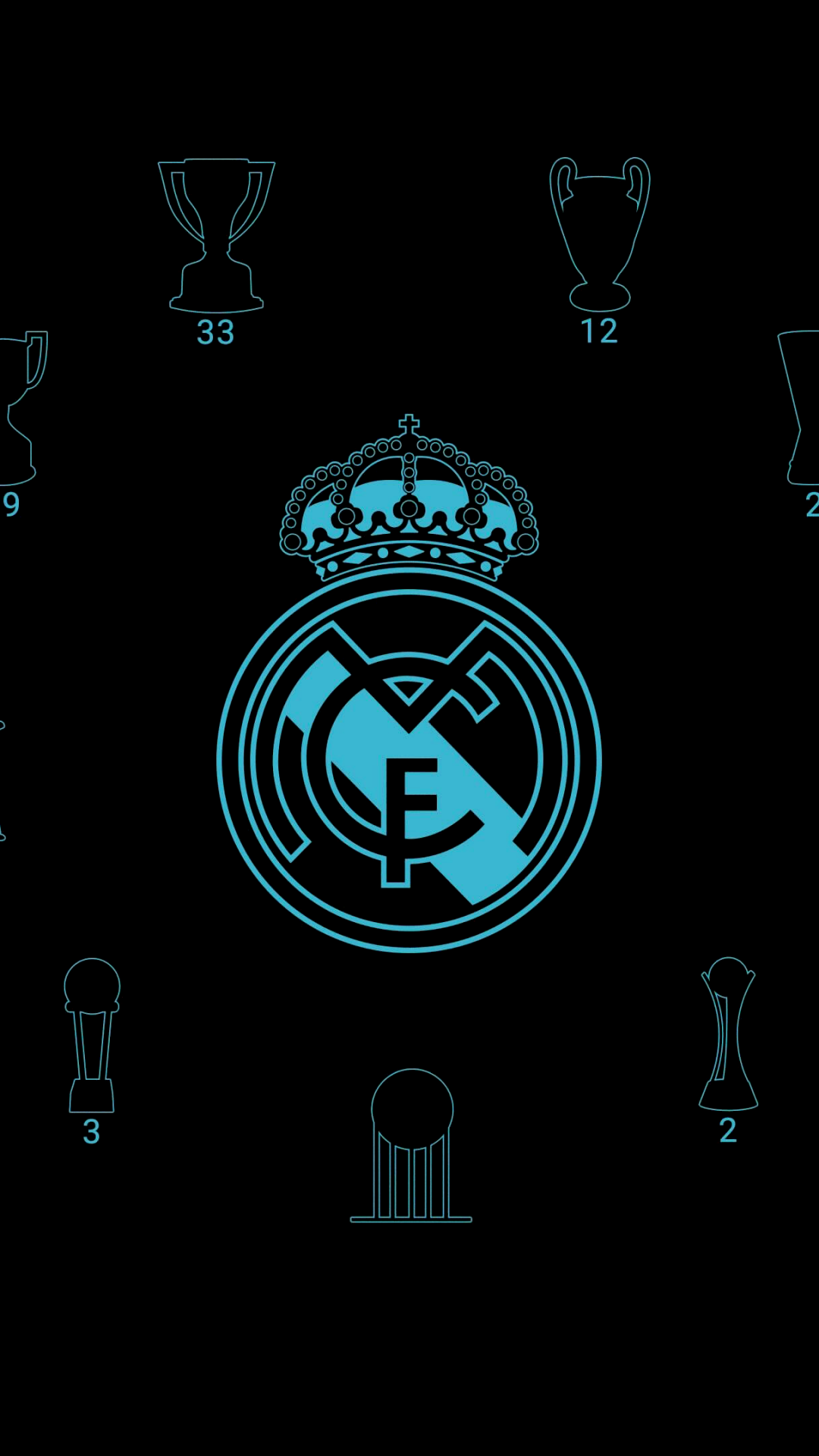 Real Madrid CF Wallpaper 4K, Black
