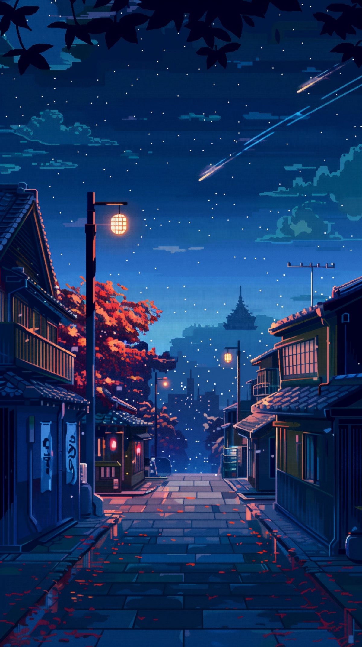 Anime 8 Bit Cozy Cityscape 8bit