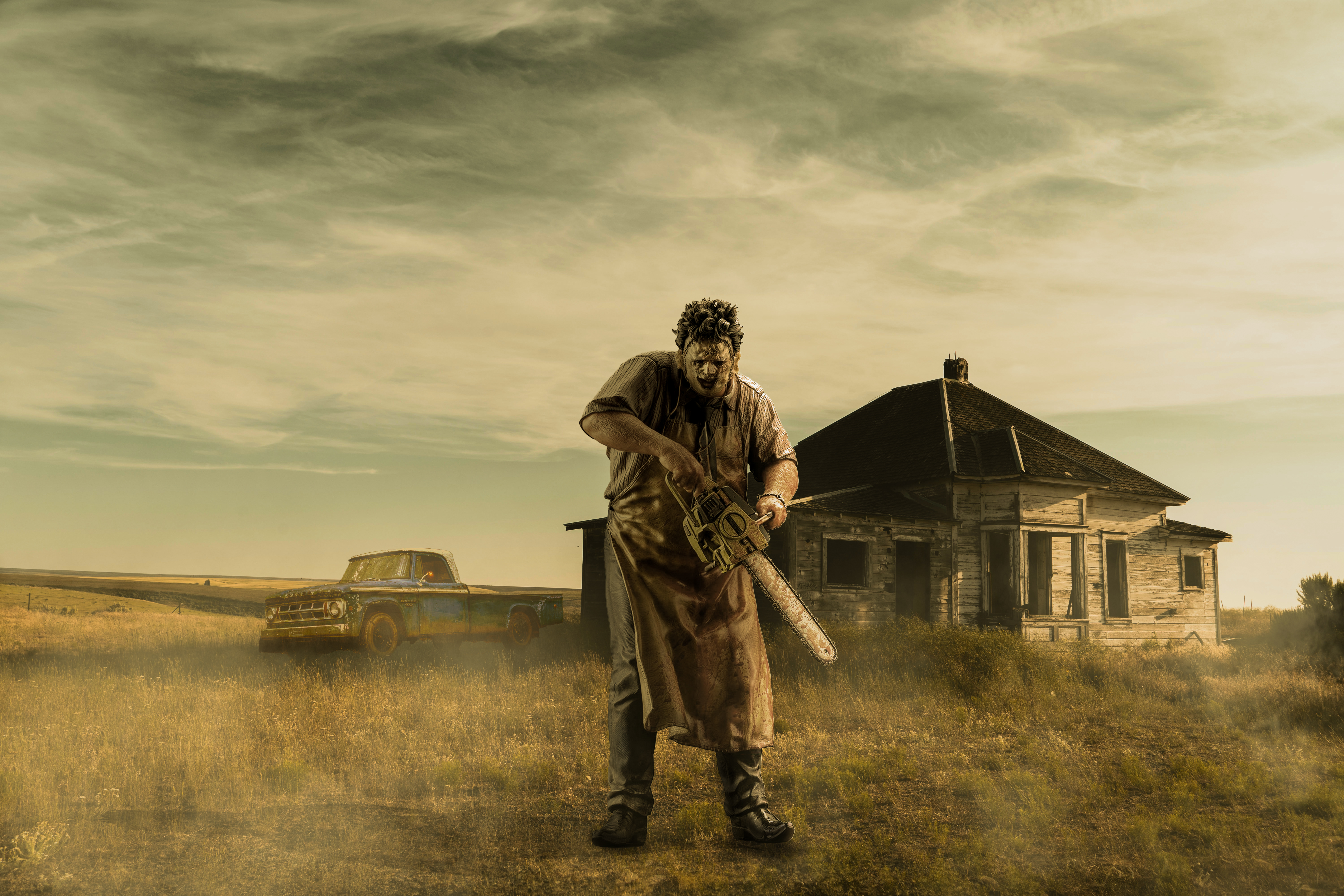 First wallpaper made ever. 8k resolution of leatherface. (manipulation) what your thoughts?