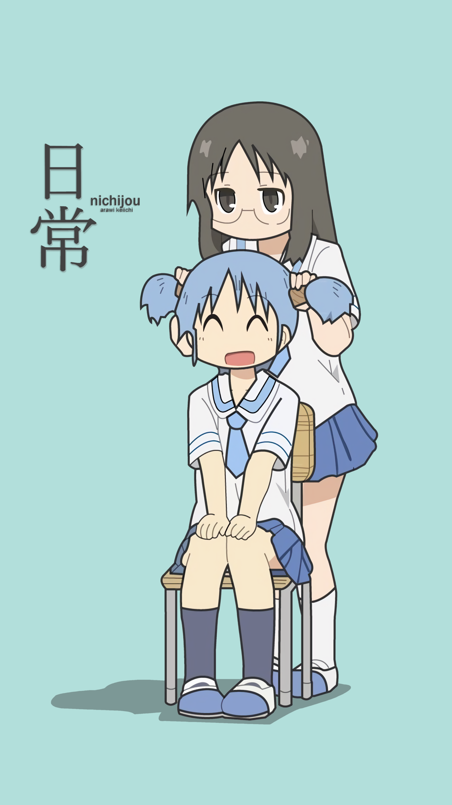 I made a Nichijou phone wallpaper